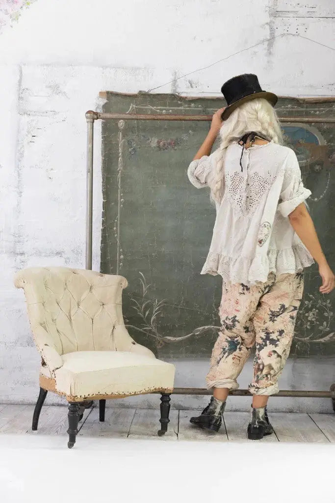 Top 1366 Eyelet Iruka Blouse - Moonlight