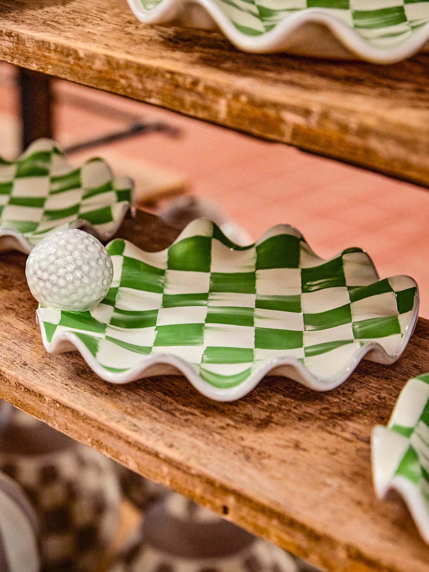 Putting Green Ceramic Dish MacKenzie-Childs