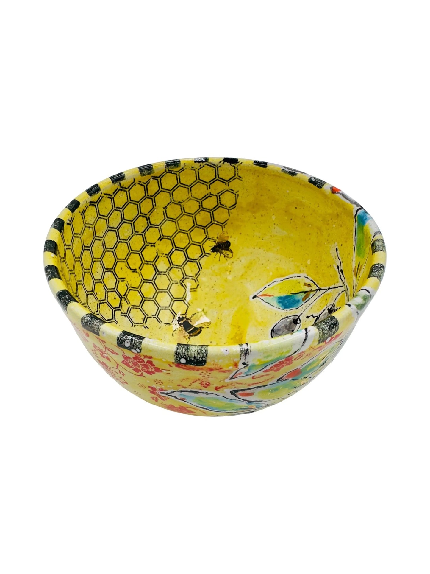 Honeycomb Harvest Berry Ceramic Bowl