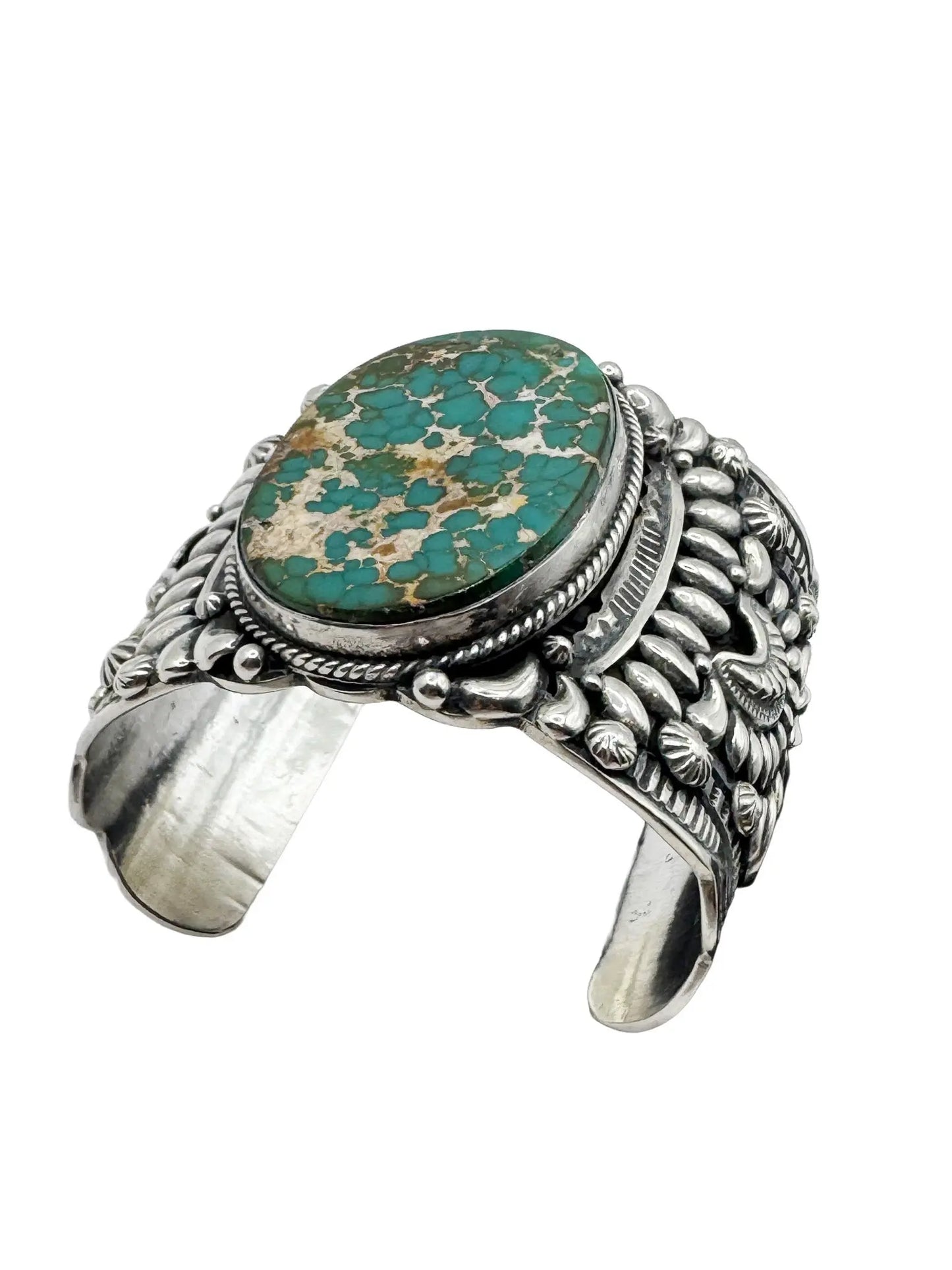 Sterling Silver Royston Oval Turquoise Cuff