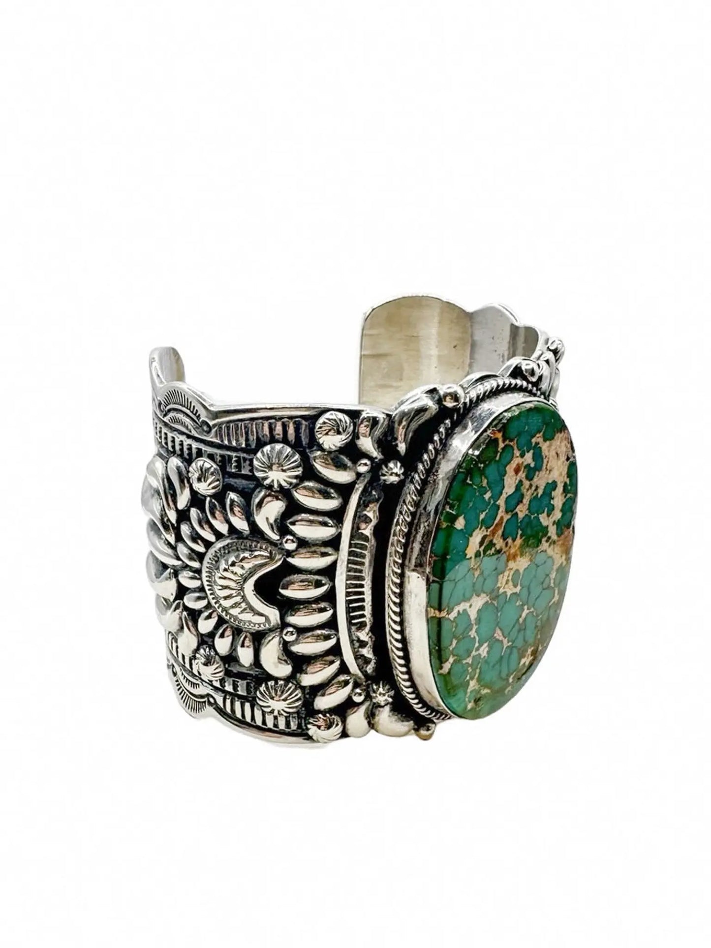 Sterling Silver Royston Oval Turquoise Cuff