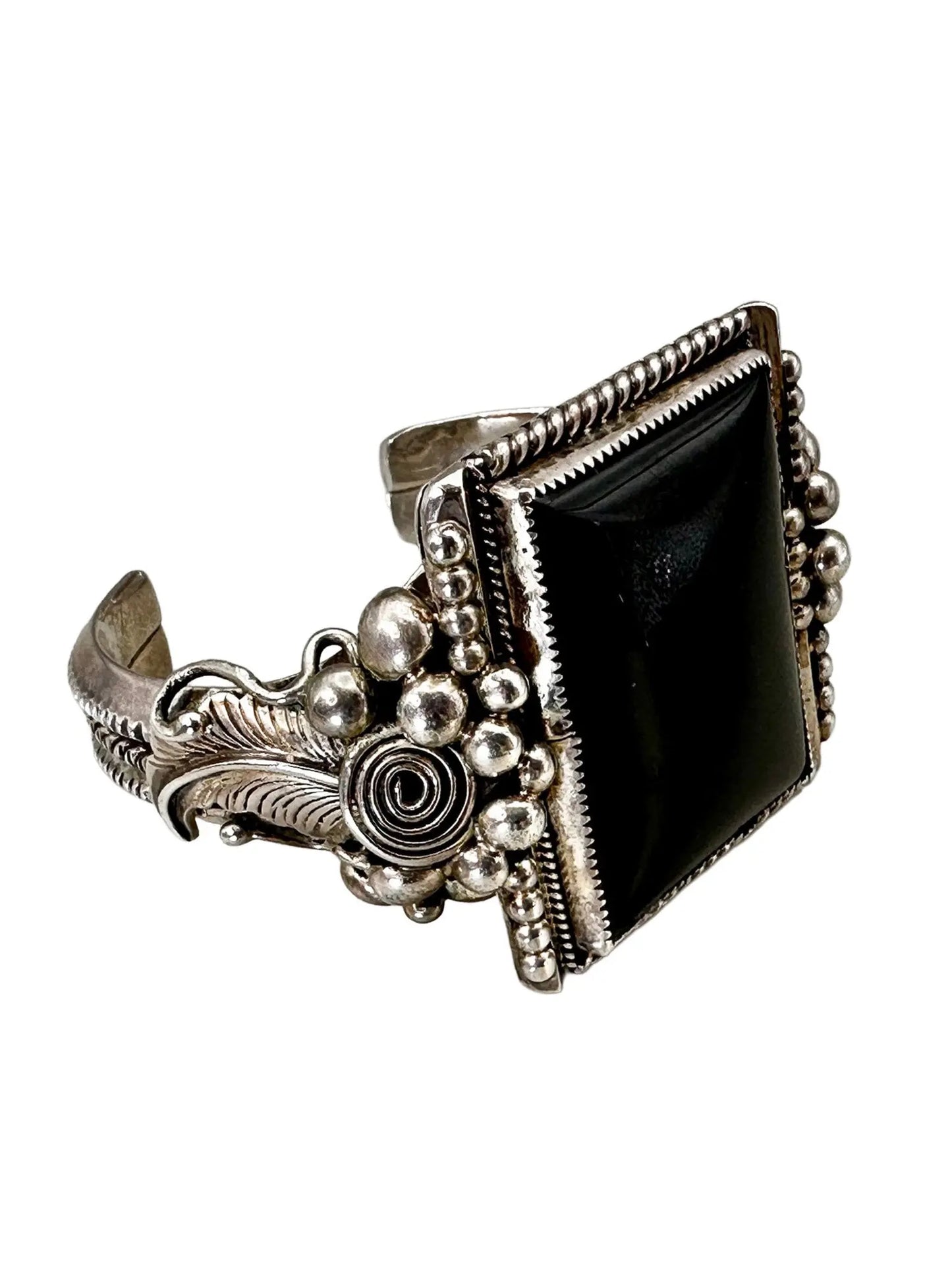 Black Onyx Sterling Silver Cuff