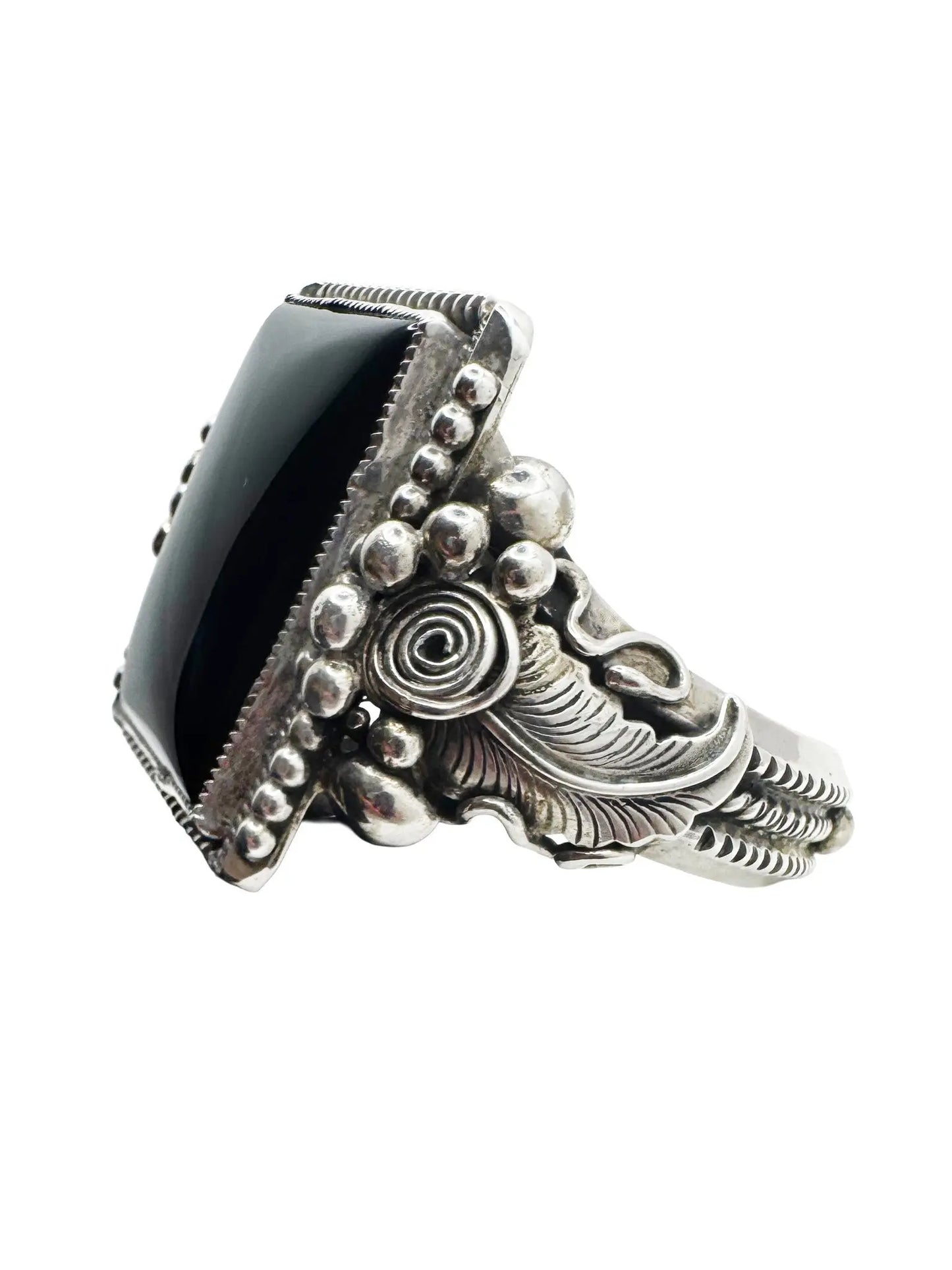 Black Onyx Sterling Silver Cuff