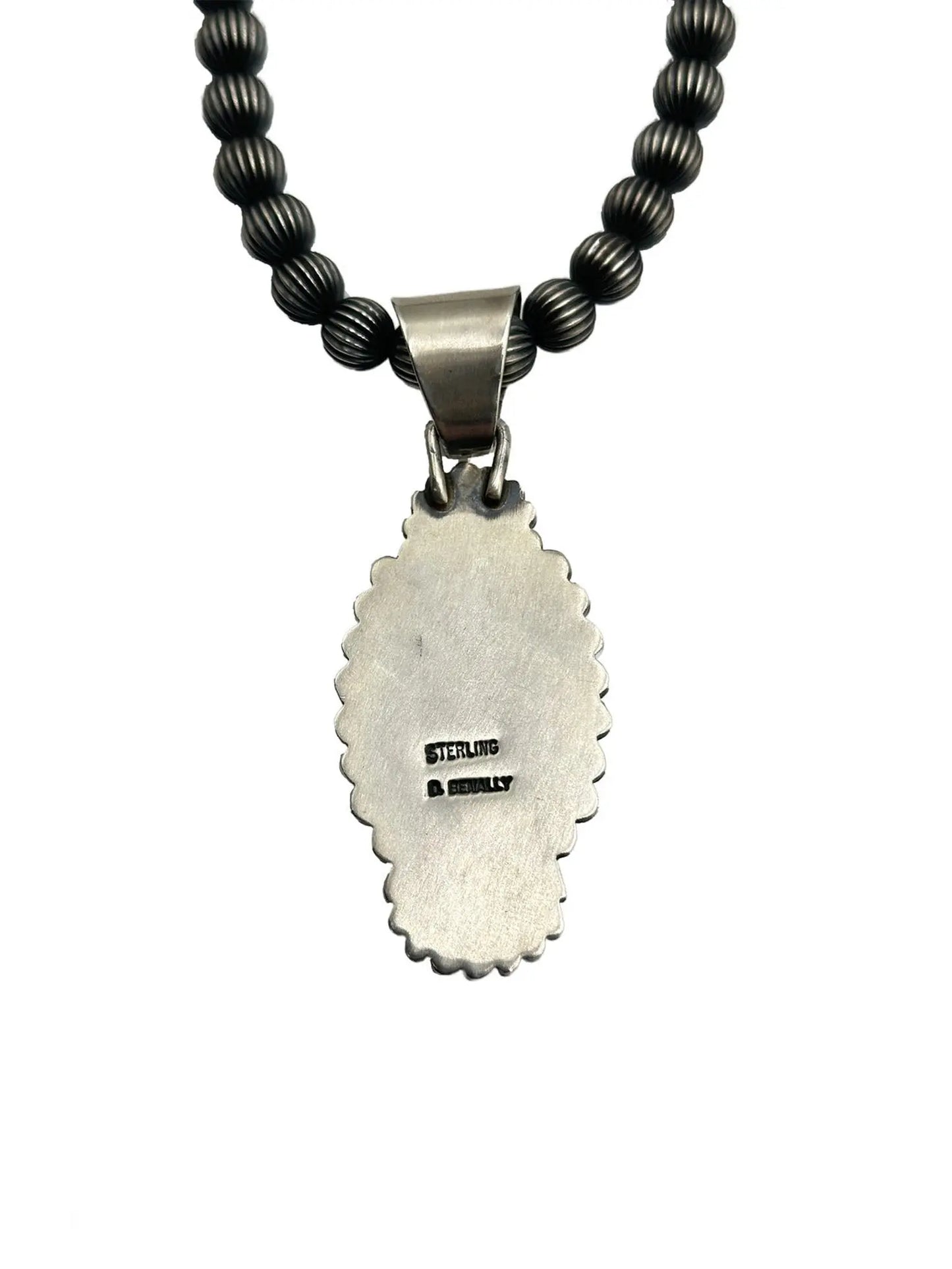 Sonoran Turquoise Pendant Necklace with Sterling Beads