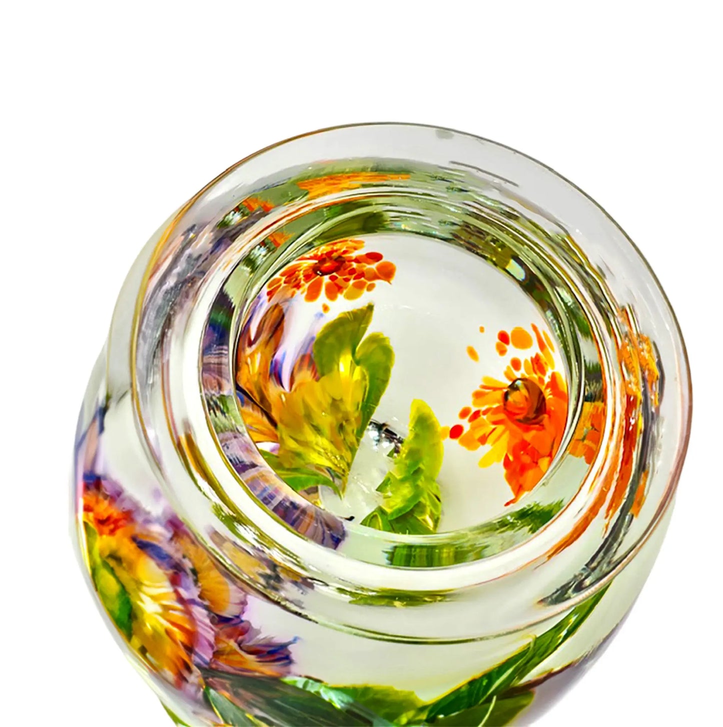 Sunflower and Gladiola Vase – Handblown Glass