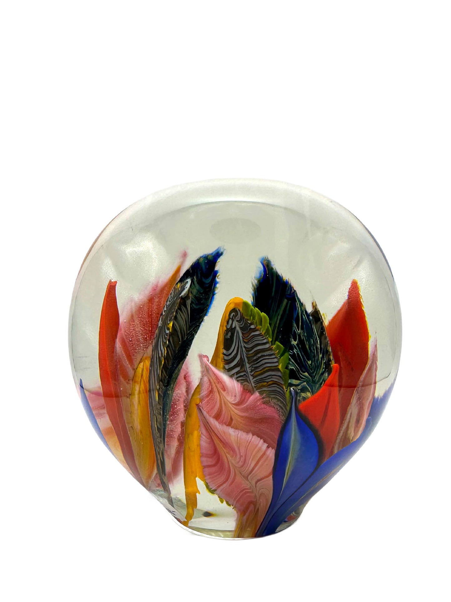 Blossoming Fire Glass Paperweight – Handblown Glass