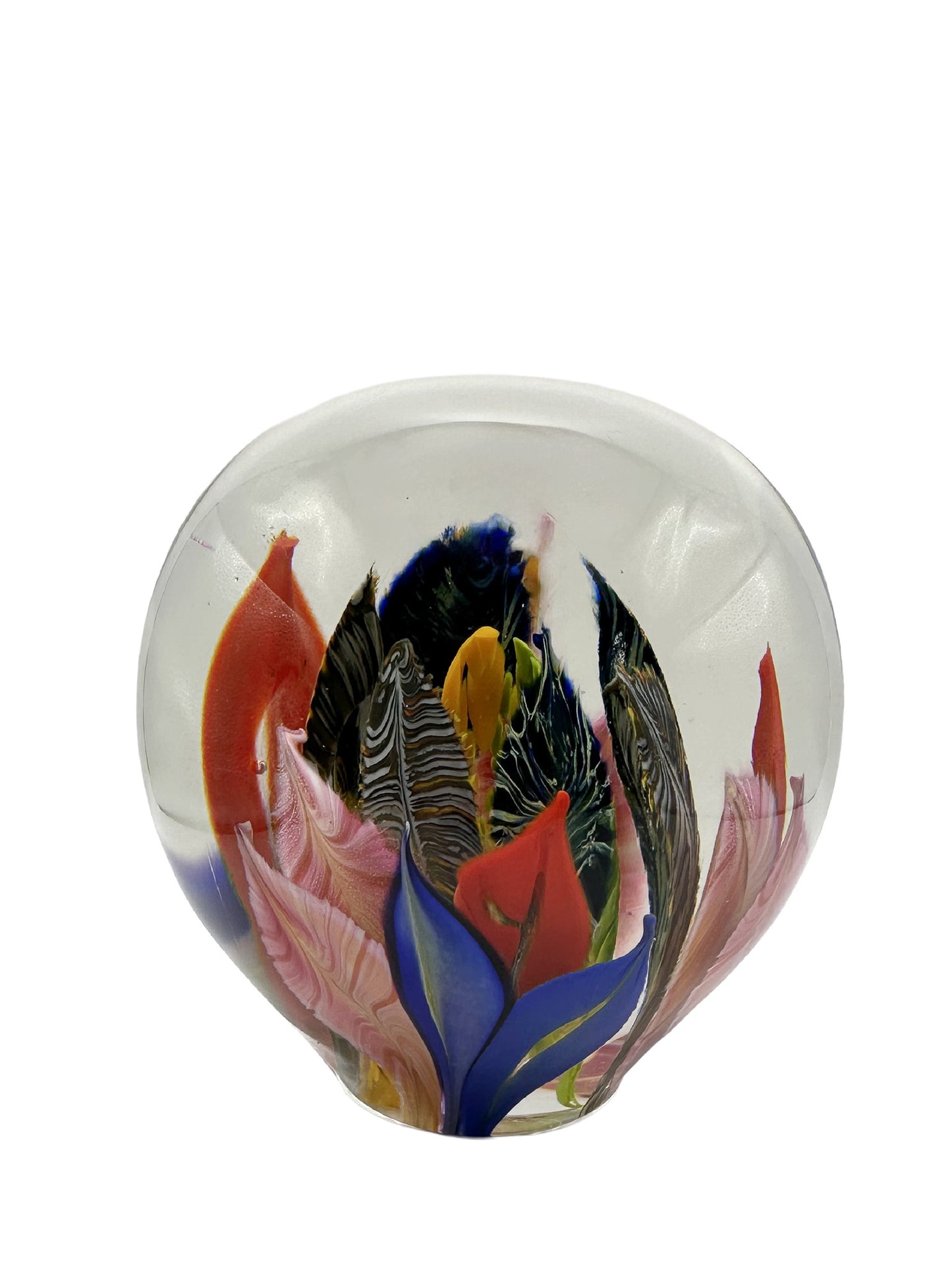 Blossoming Fire Glass Paperweight – Handblown Glass
