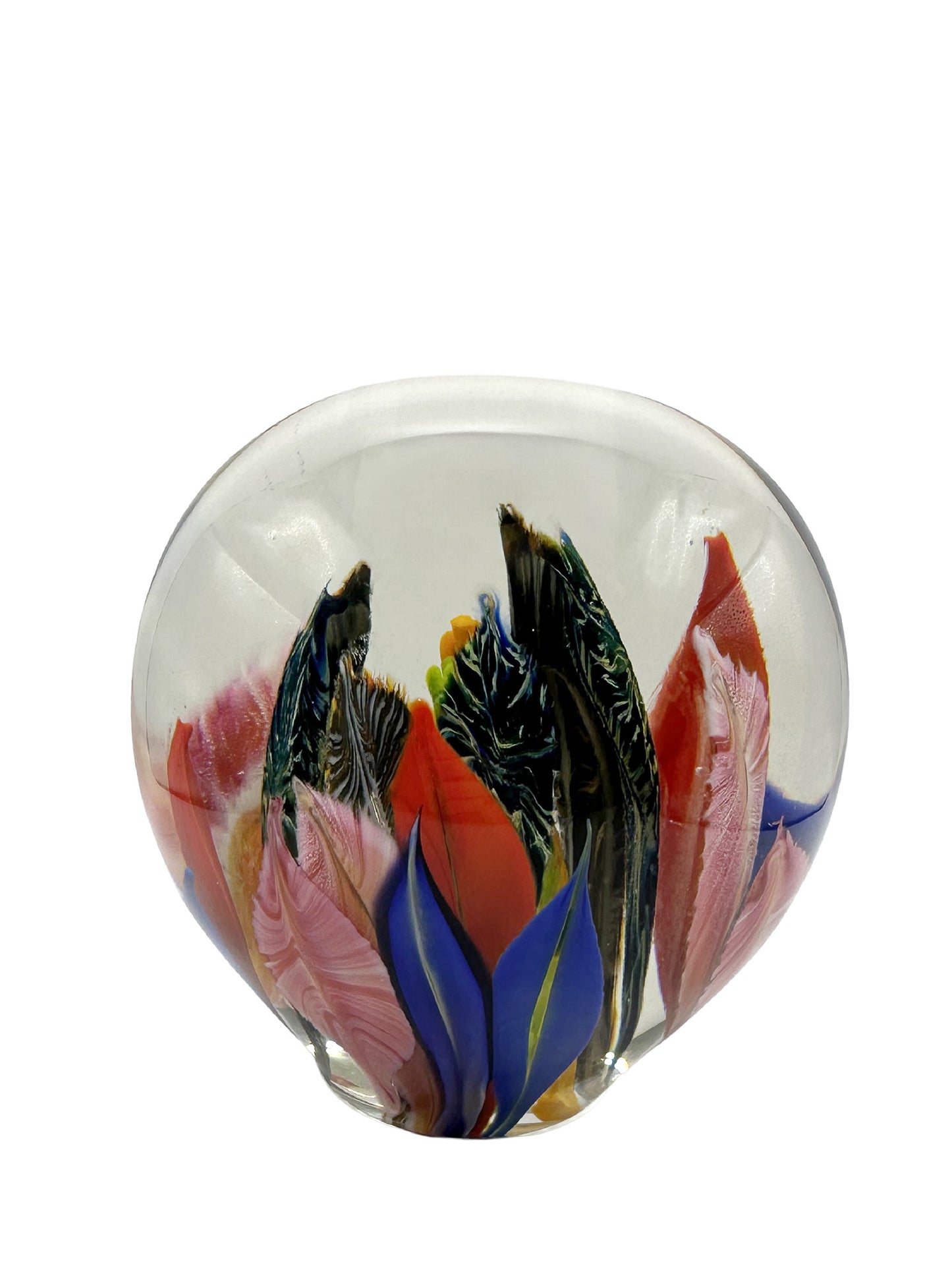 Blossoming Fire Glass Paperweight – Handblown Glass