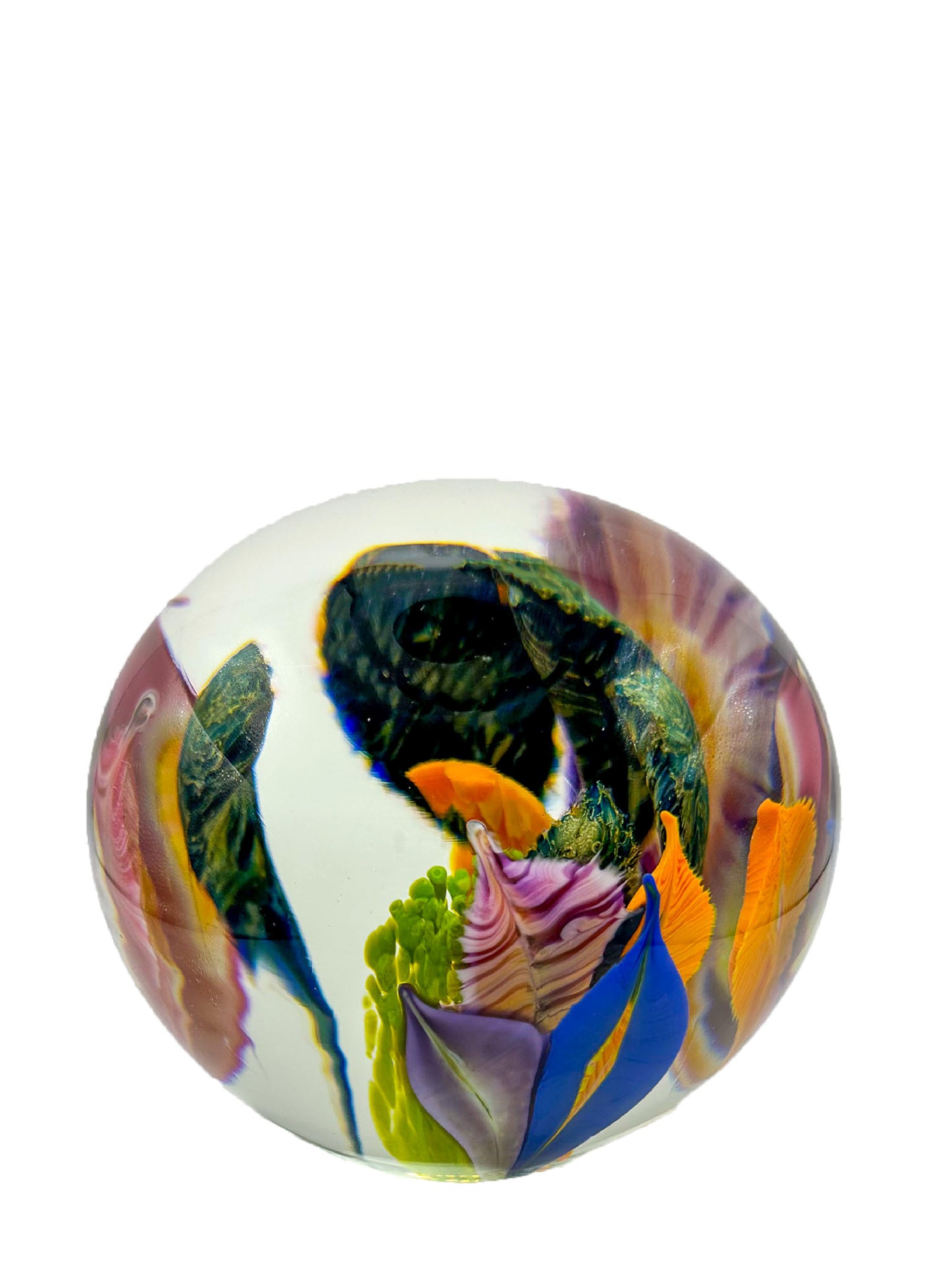 Garden of Fire Glass Paperweight – Handblown Glass
