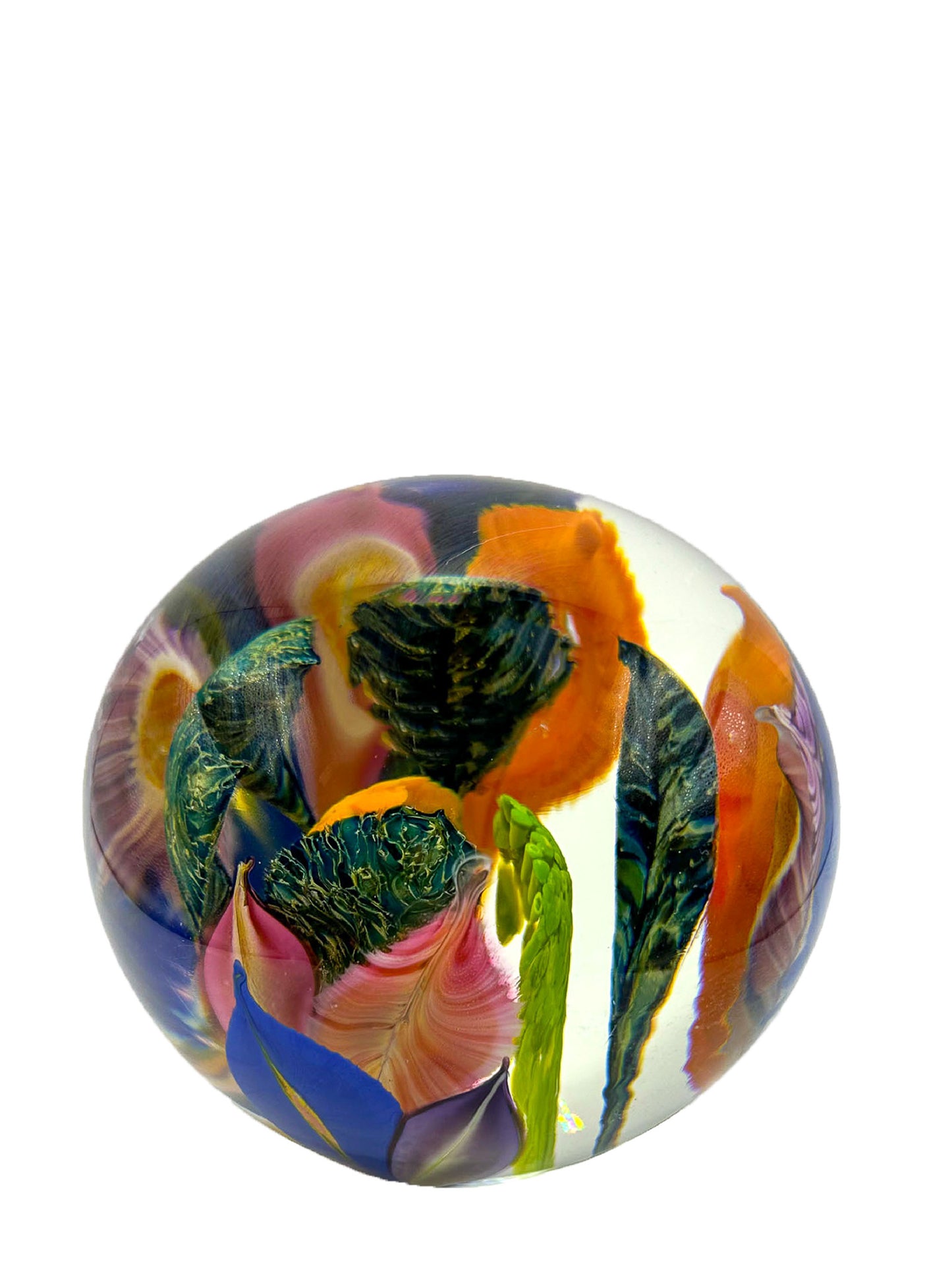 Garden of Fire Glass Paperweight – Handblown Glass