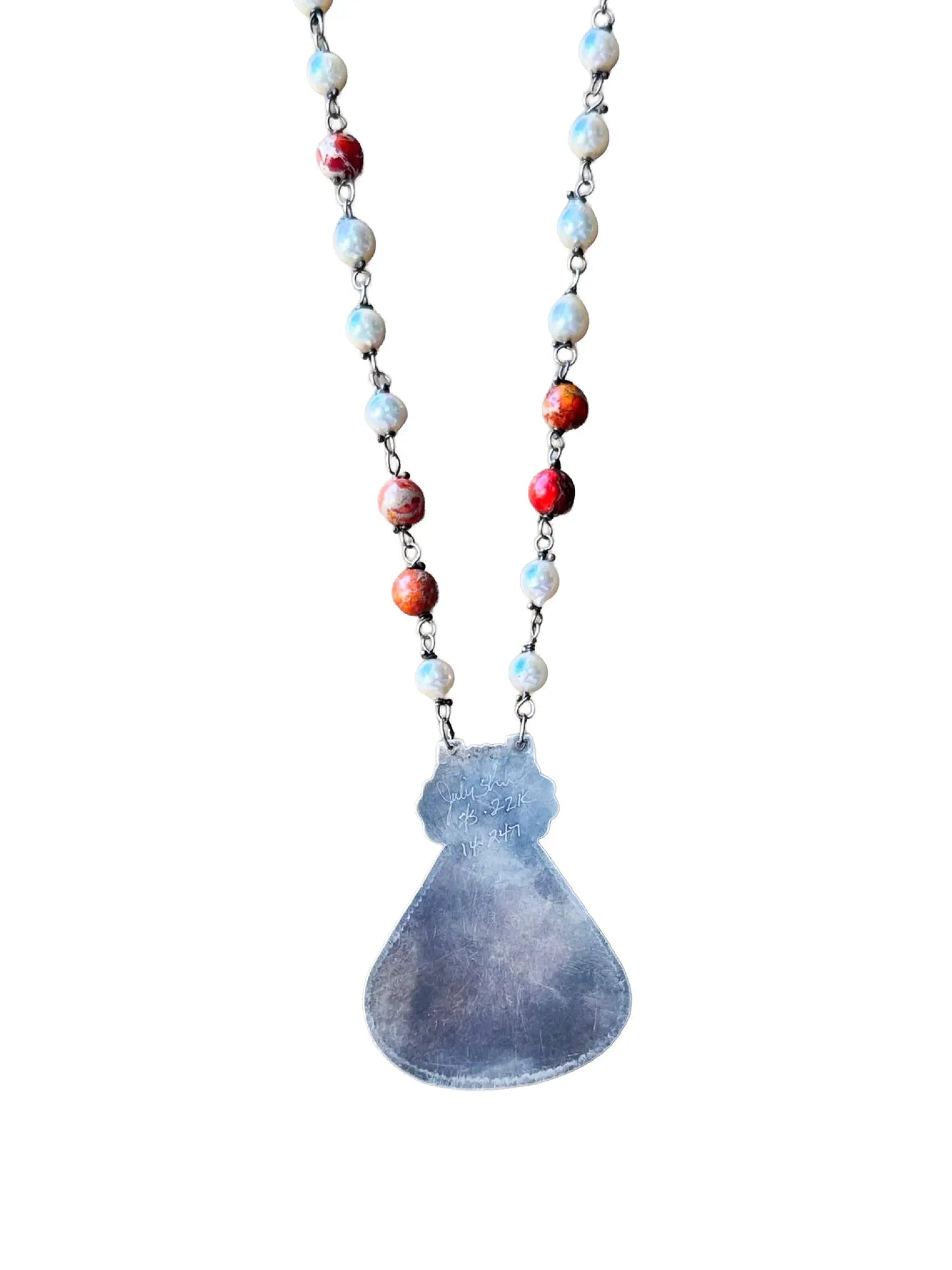 NCK: Opal, Cabochon Coral, Pearl 22K