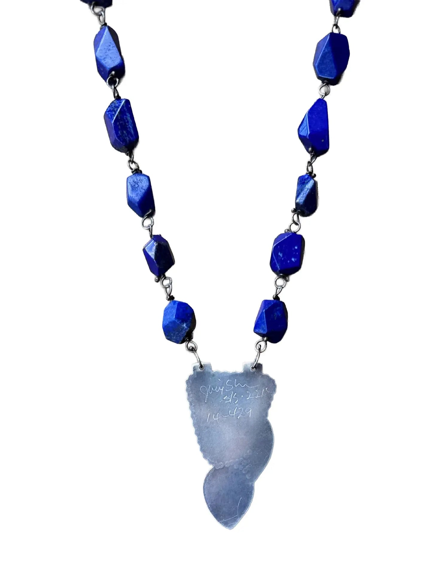 Opal Boulder, Druzy Agate & Lapis Lazuli Necklace in Silver & 22K Gold