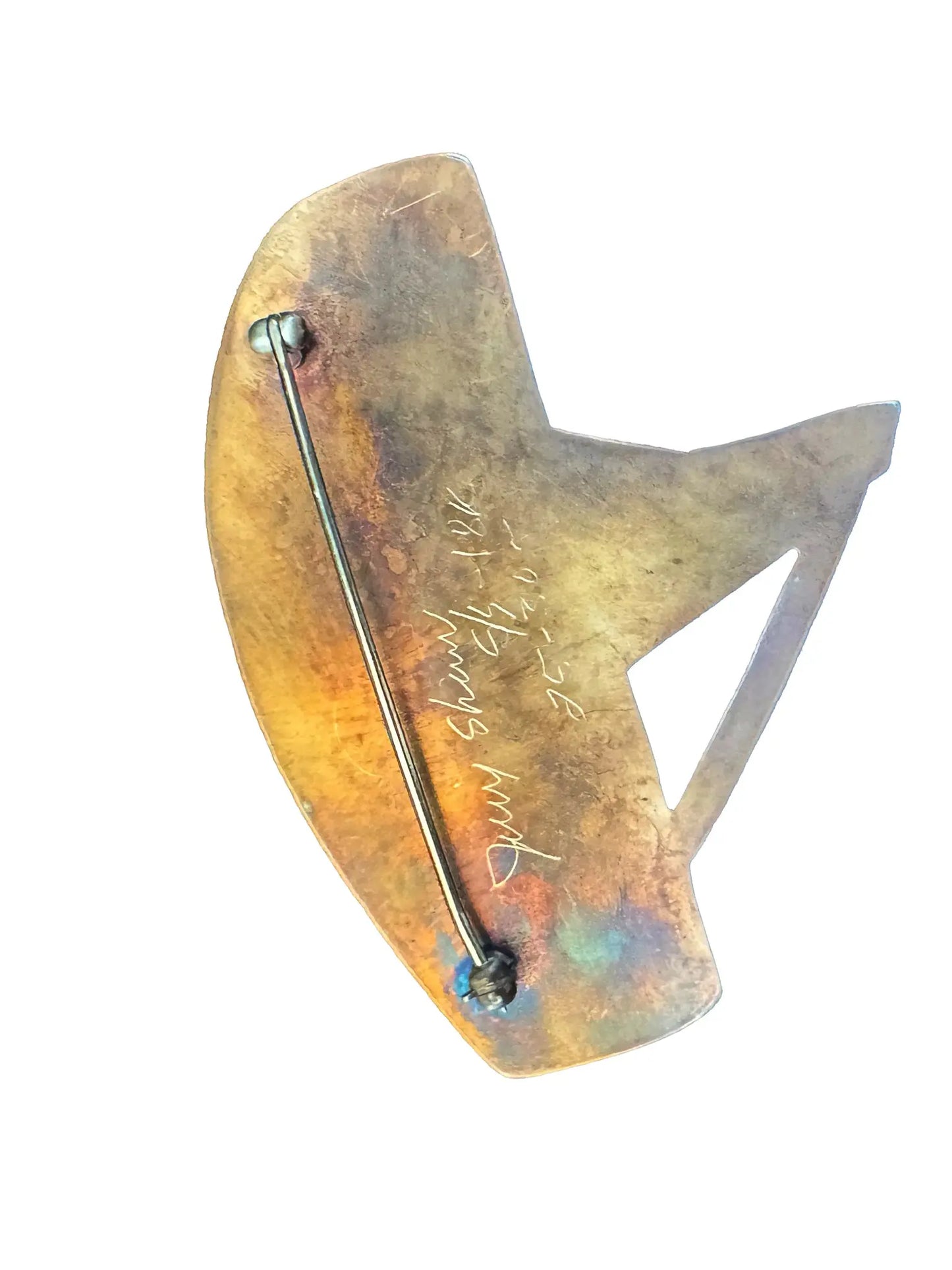 "Golden Odyssey" Brooch with Black Quartz Druzy, 18k Gold & Silver