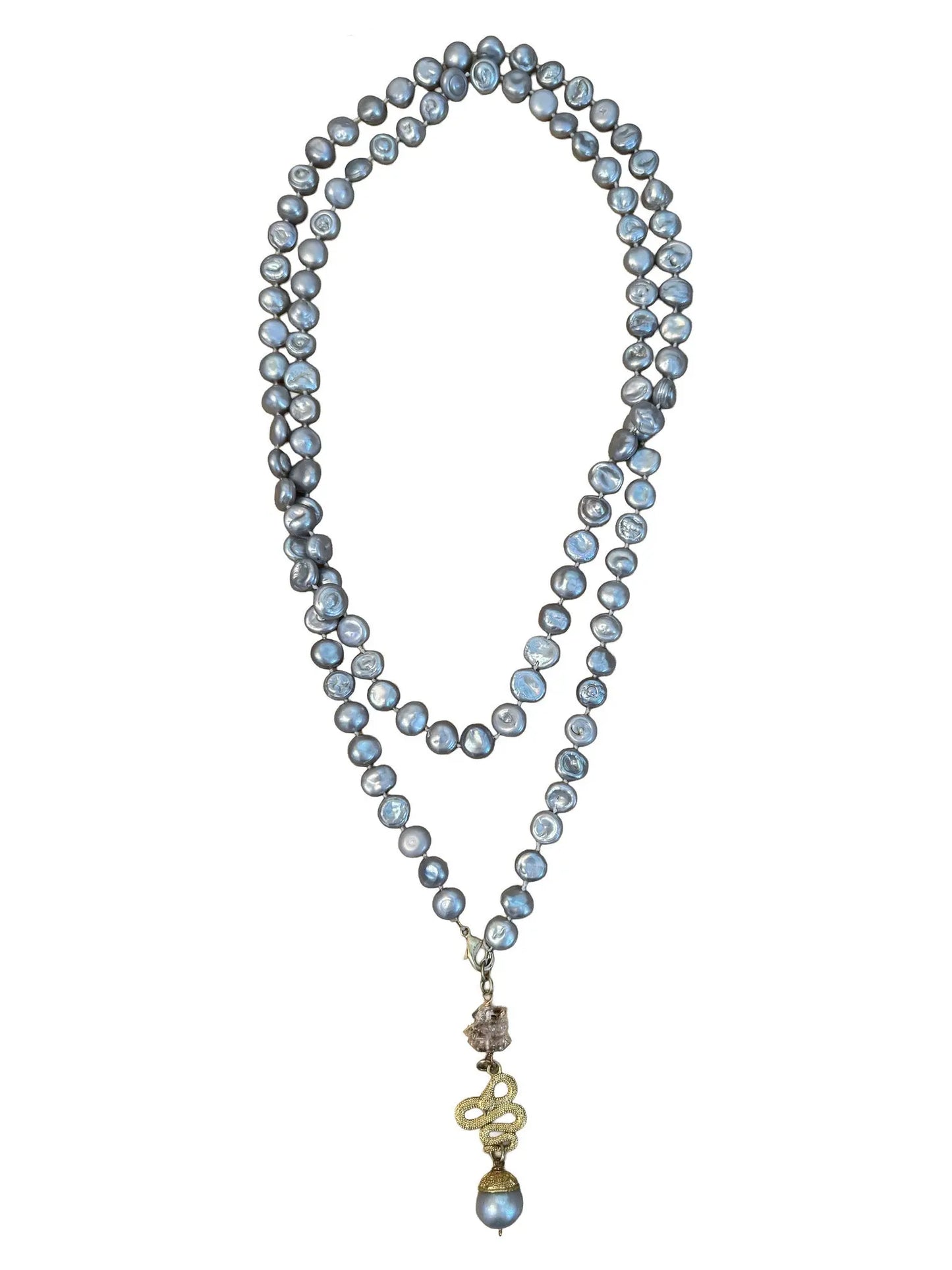 Grey Pearl Lariat