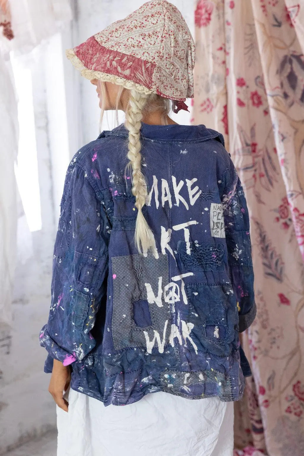 Jacket 908 Workwear Paint Splatter Crop Tancy Coat