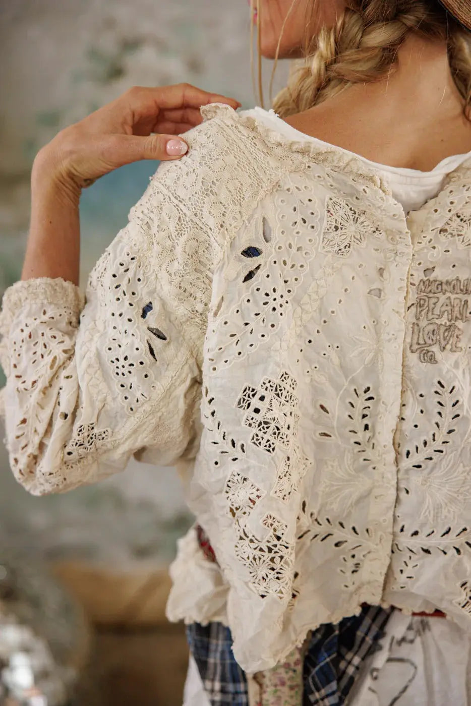Top 2260 Eyelet Adelise Blouse - Antique White