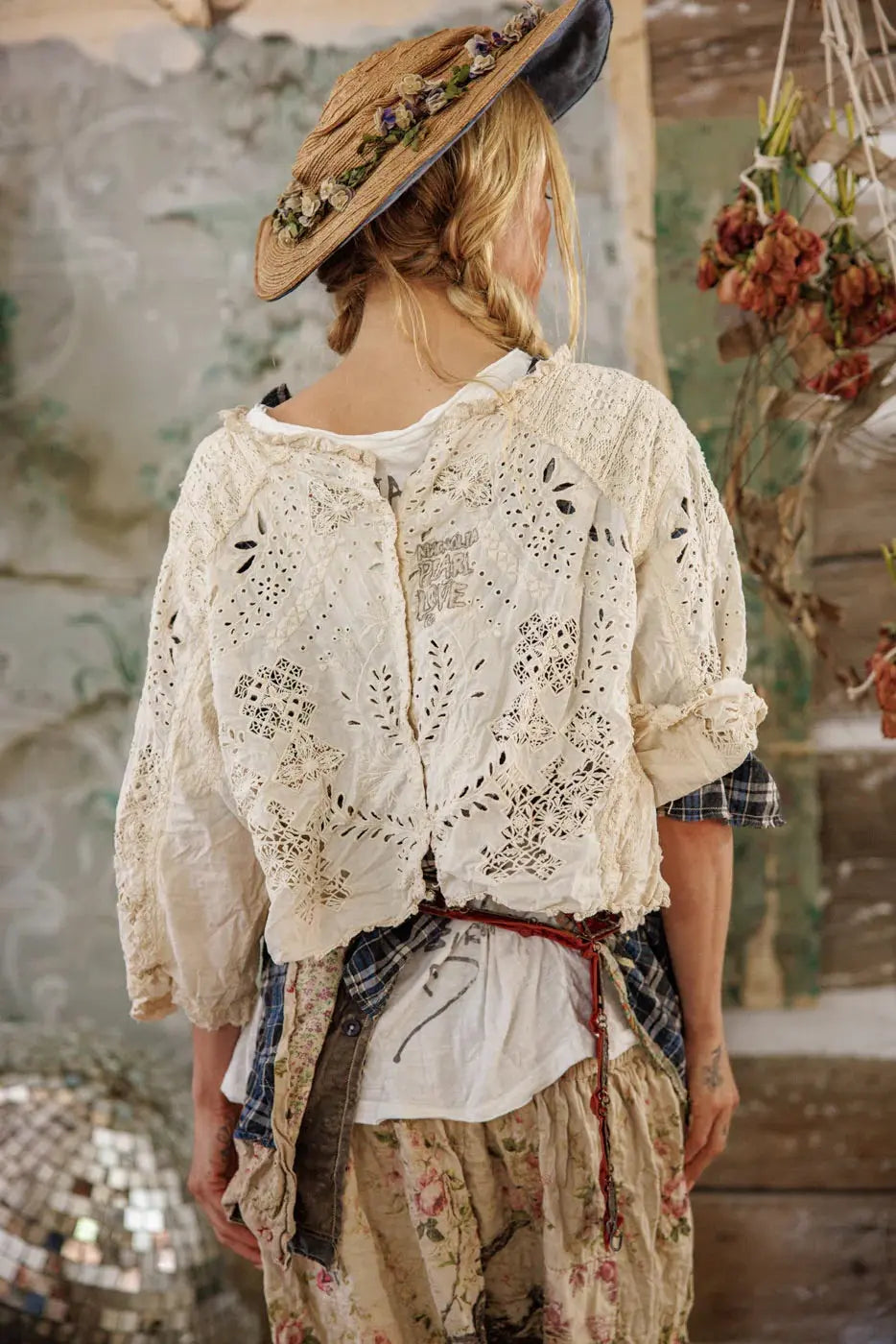 Top 2260 Eyelet Adelise Blouse - Antique White