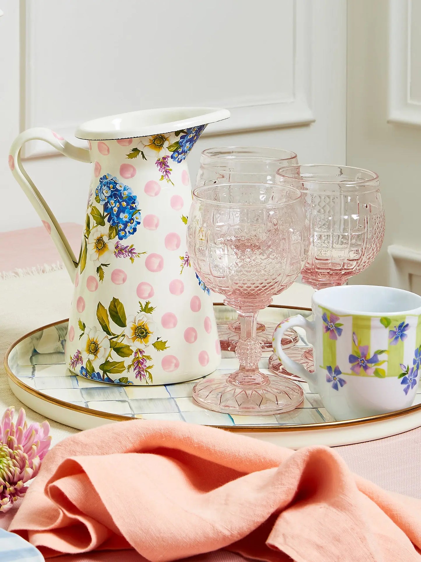 Wildflowers Pink Medium Practical Pitcher