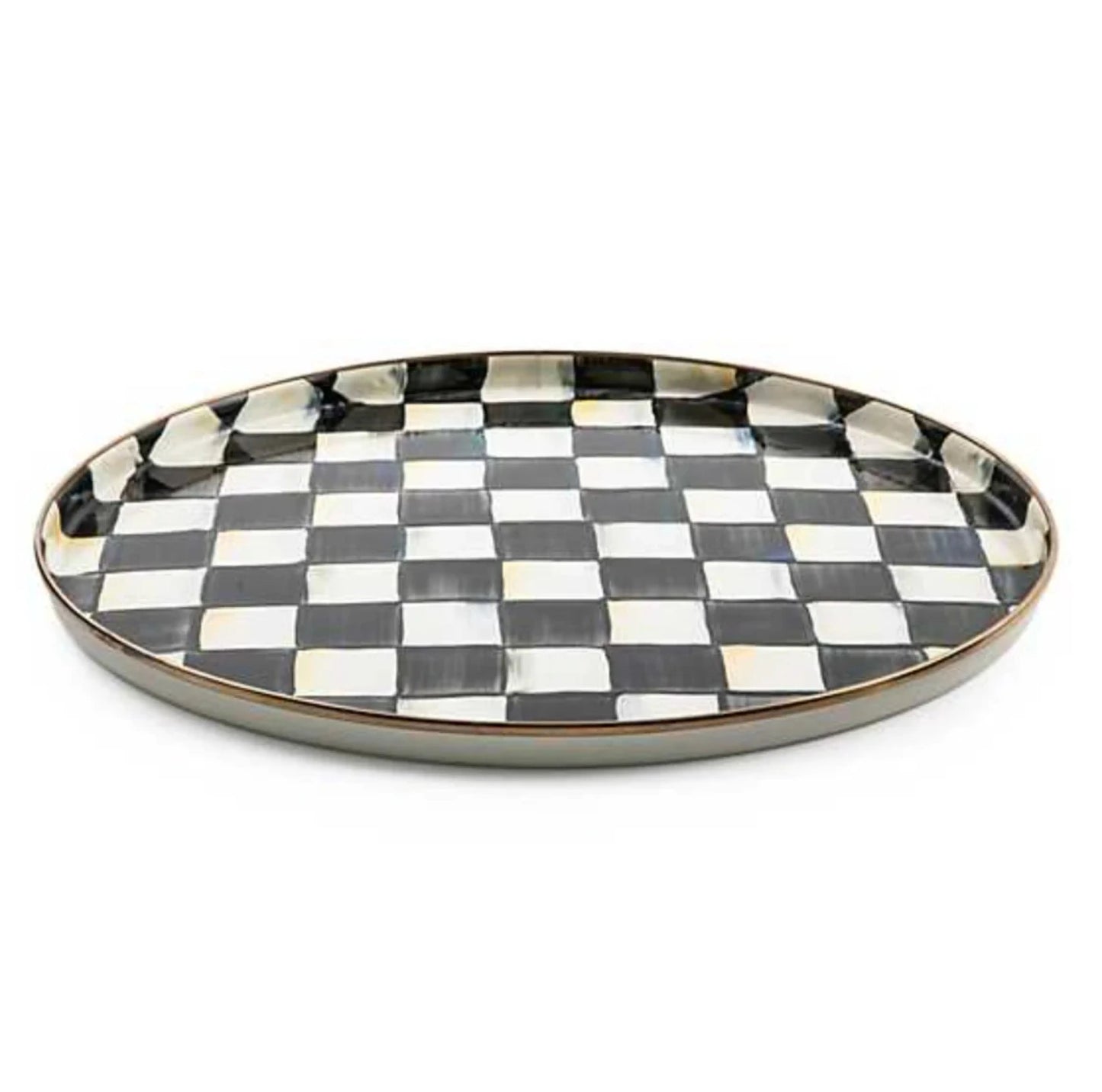 Courtly Check Round Tray