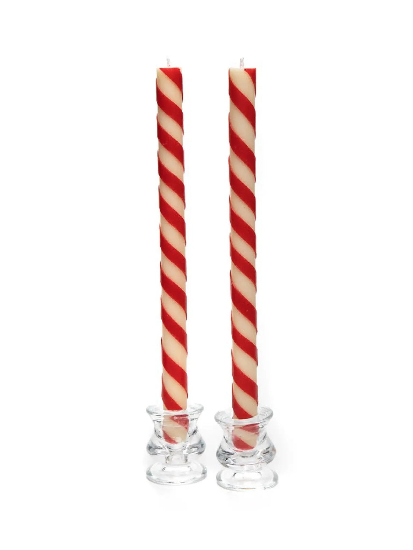 Candy Cane Dinner Candles Set of 2