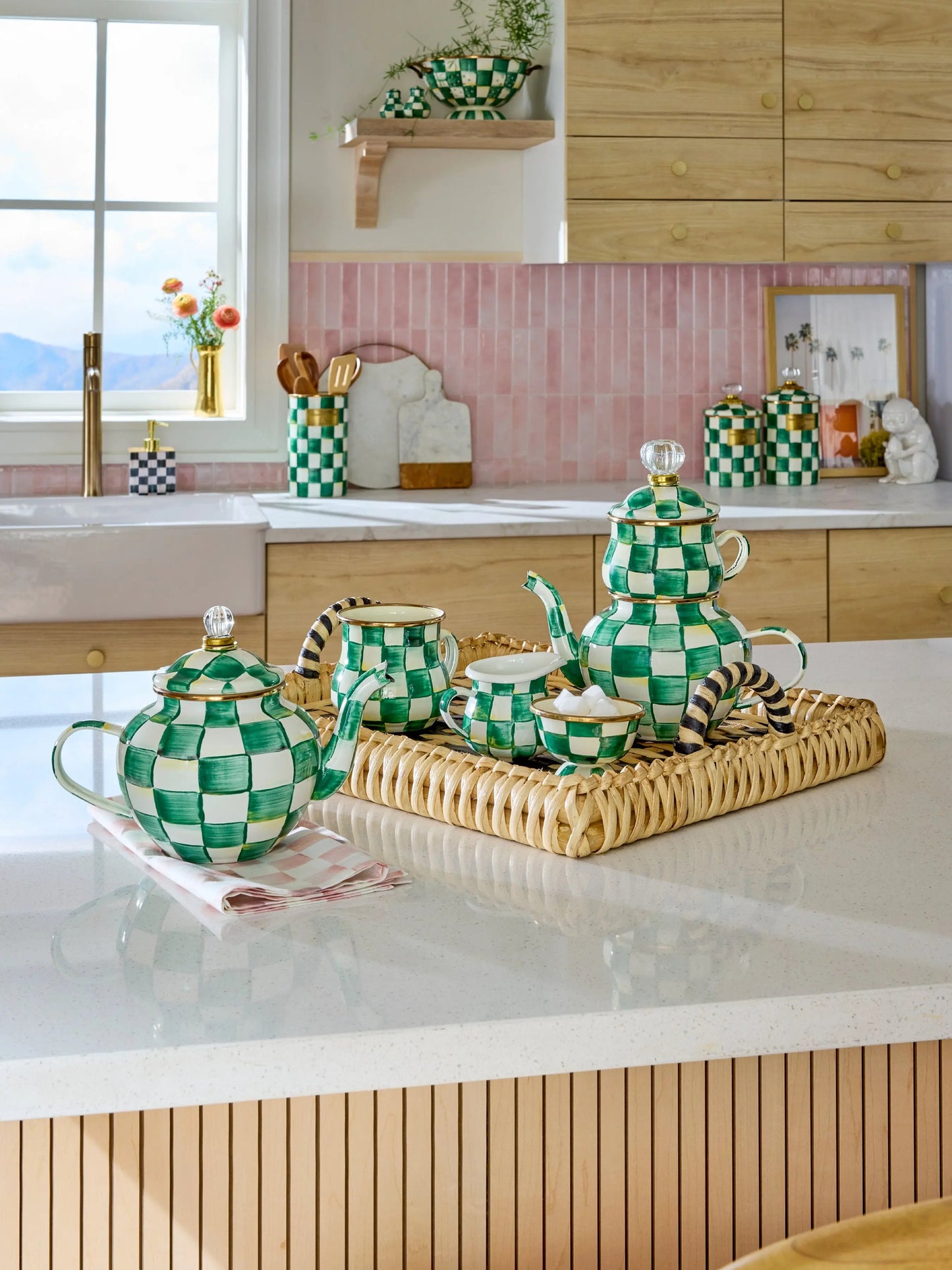 Emerald Check High Tea