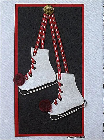 Ice Skates Christmas Card
