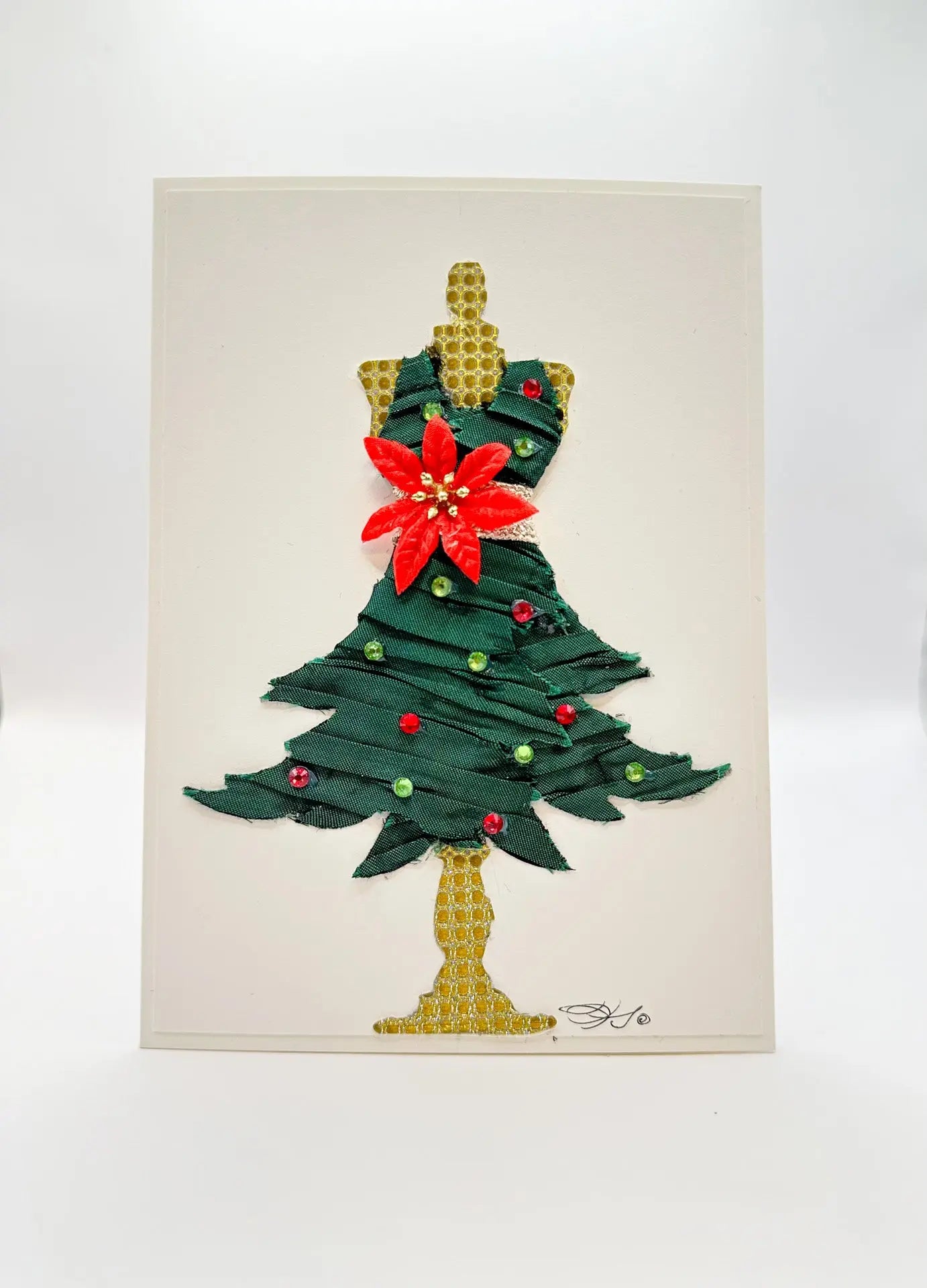 Dress Form Christmas Tree Card
