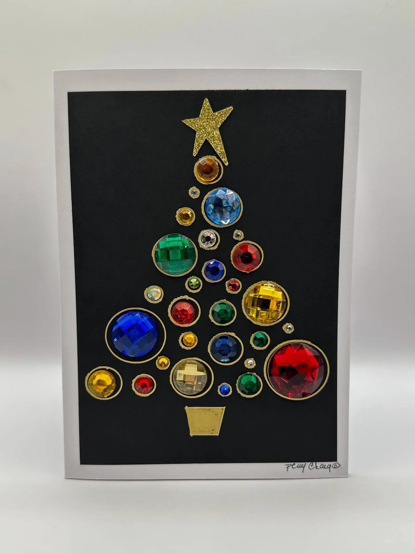 Circle Gems Christmas Tree Card