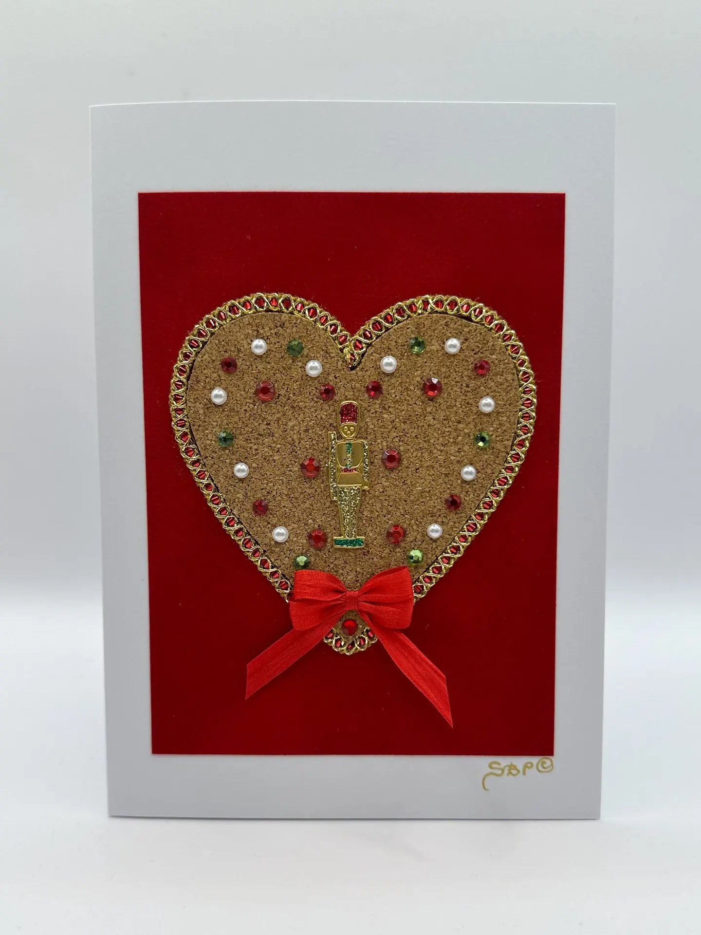 Gingerbread Cookie Heart Christmas Card