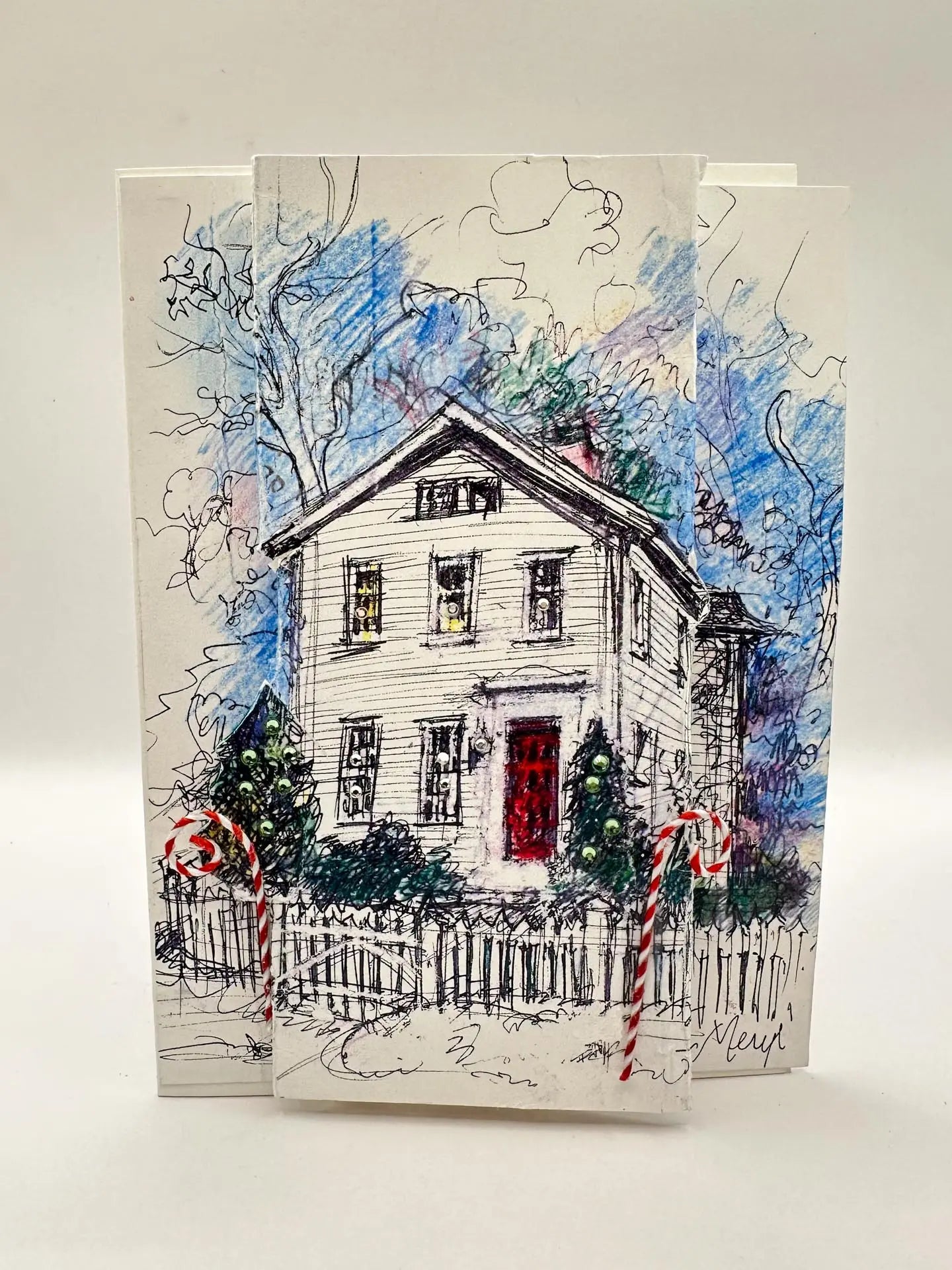 White Christmas Foldout Card