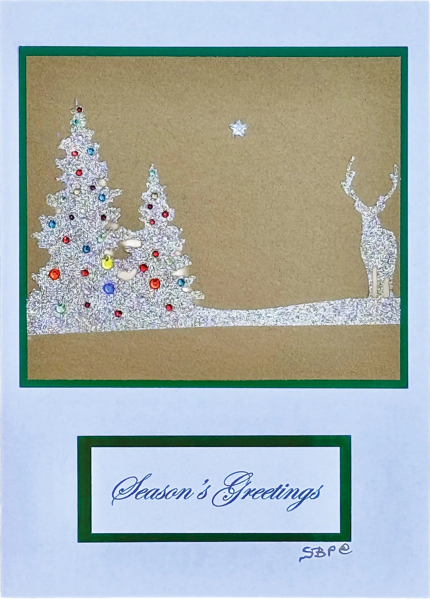 Stag and Trees Christmas Card