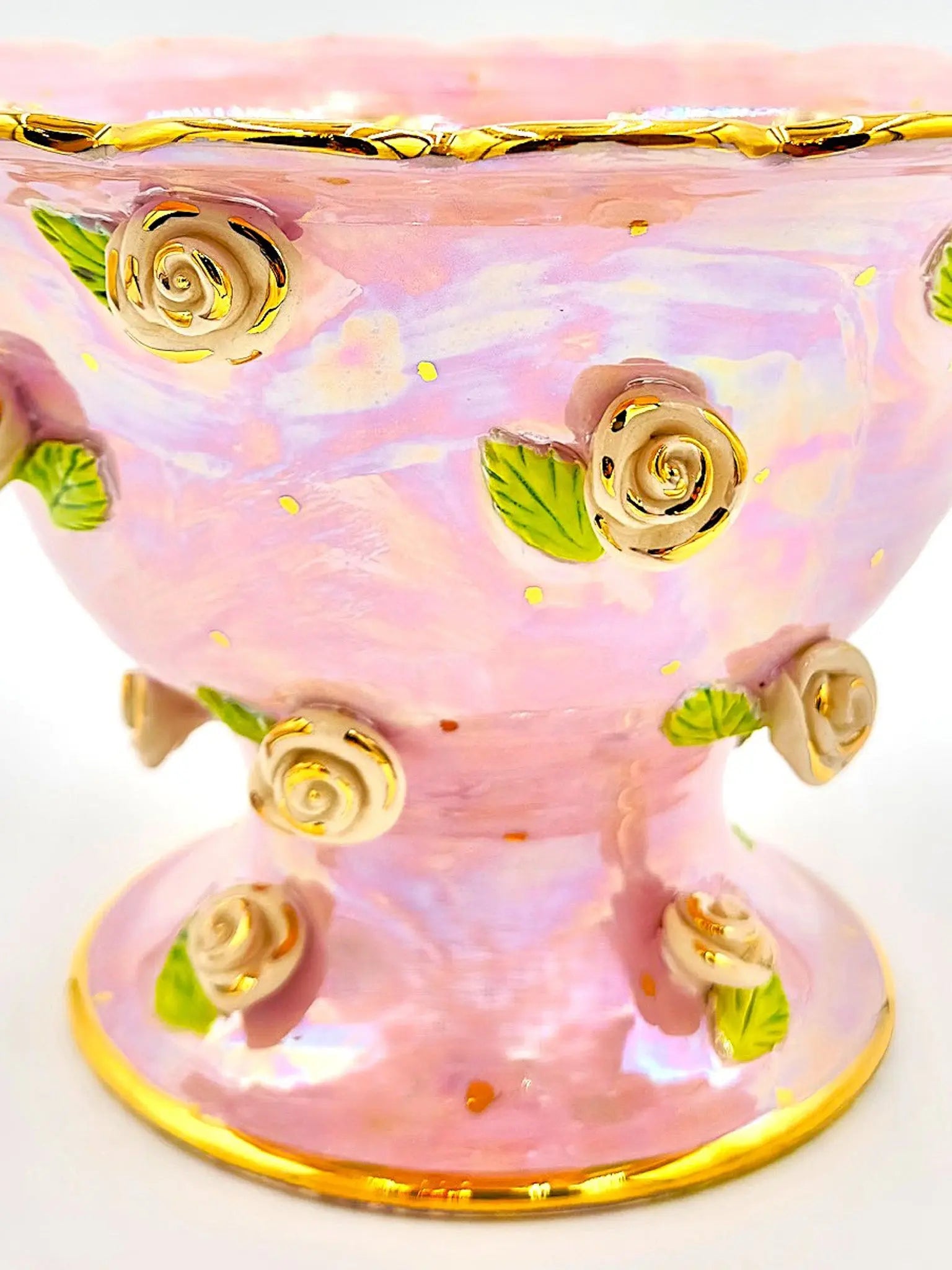 Ceramic Rose Studded Table Bowl