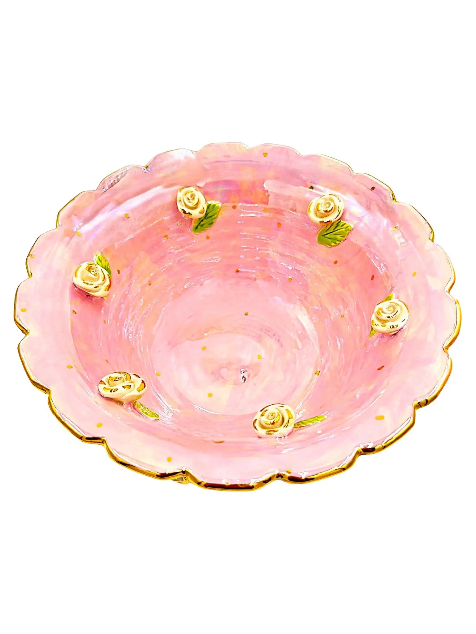 Ceramic Rose Studded Table Bowl