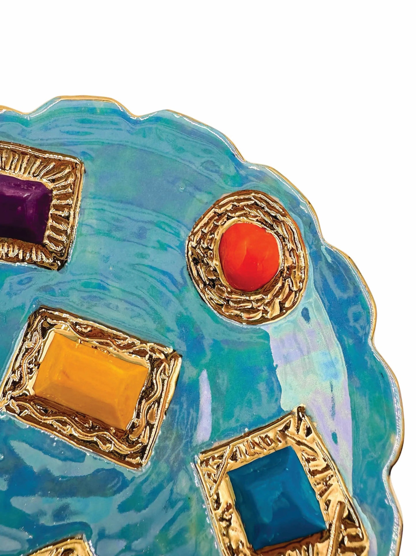Blue Royal Jeweled Dish 2