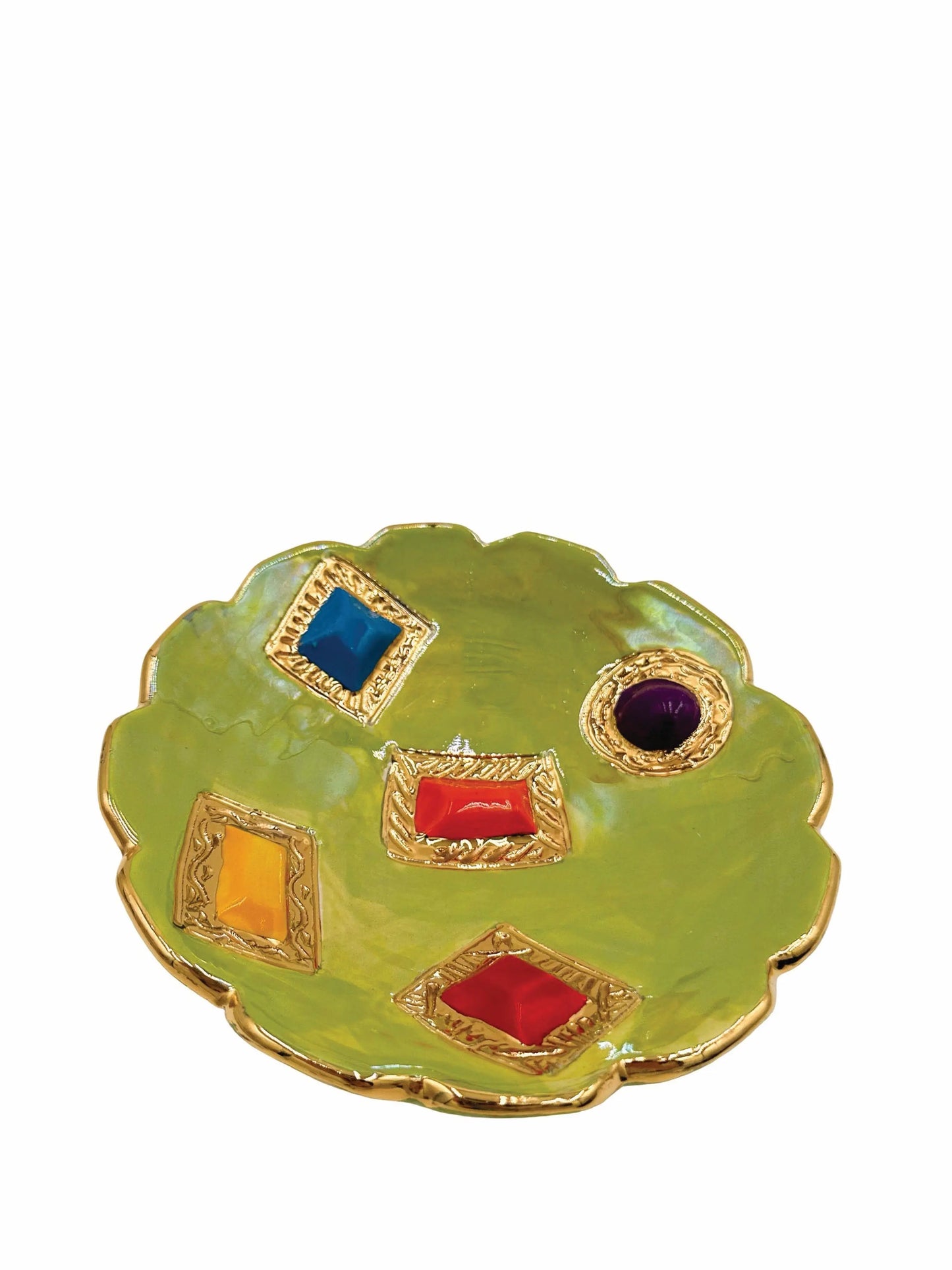 Royal Jeweled Dish 1, Green