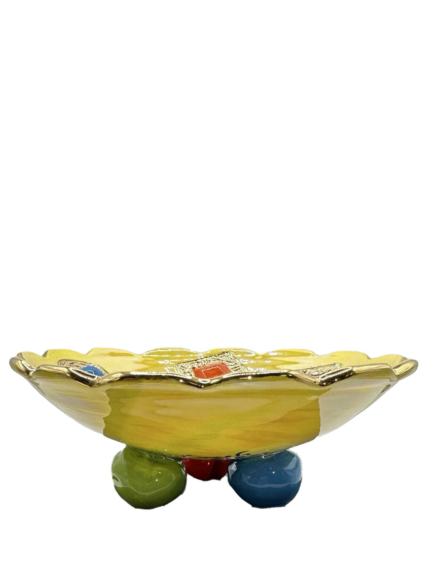 Yellow Royal Jeweled Dish 1