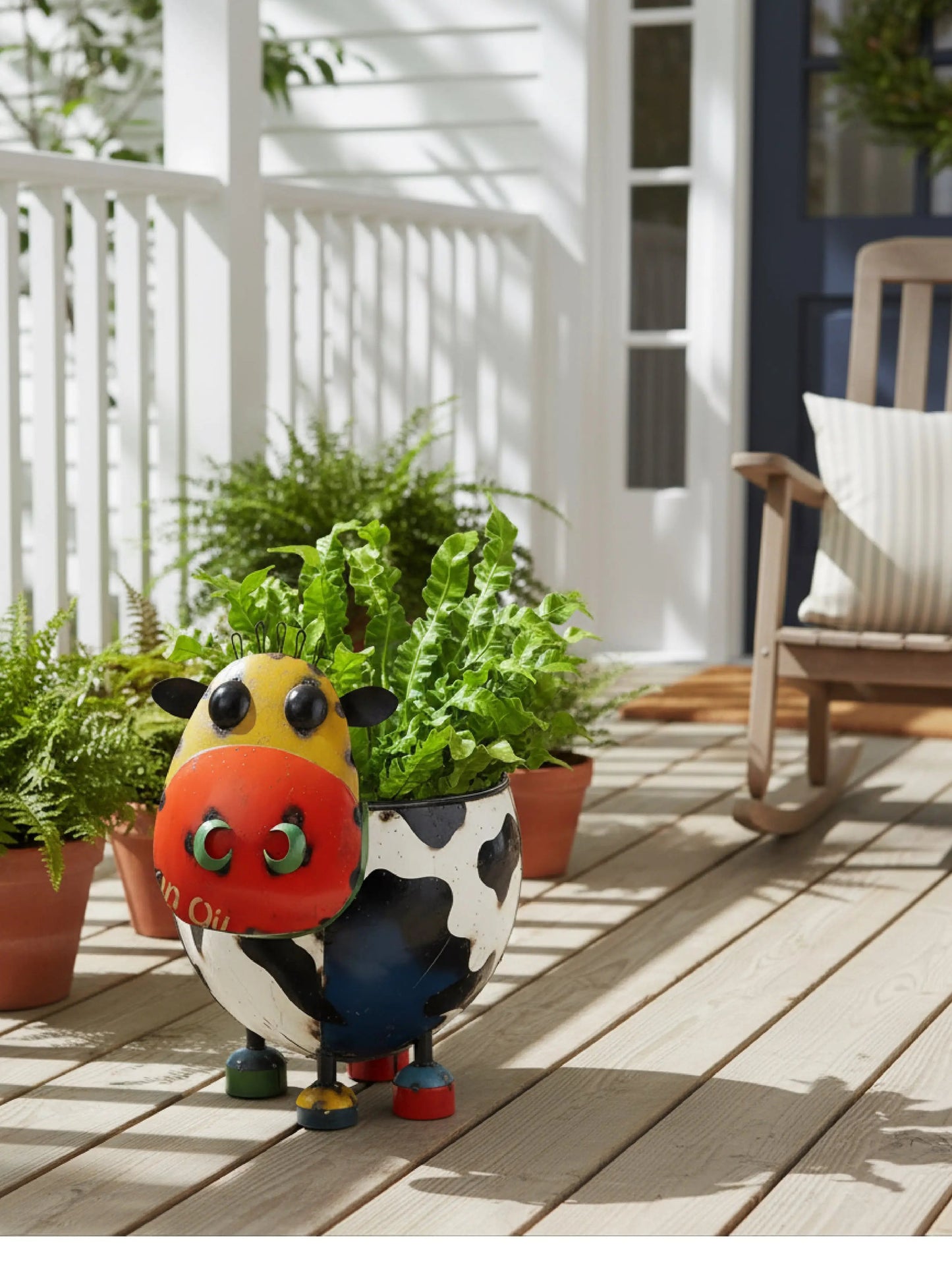 Cow Metal Planter