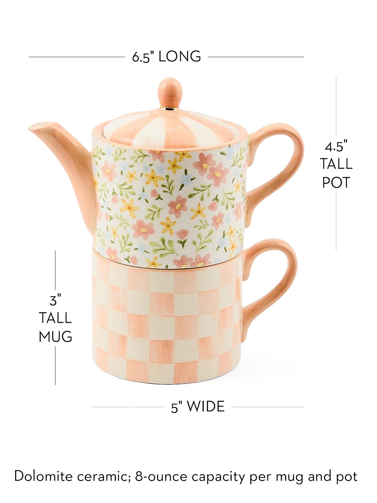 Posie Patch Ceramic Tea For Me MacKenzie-Childs