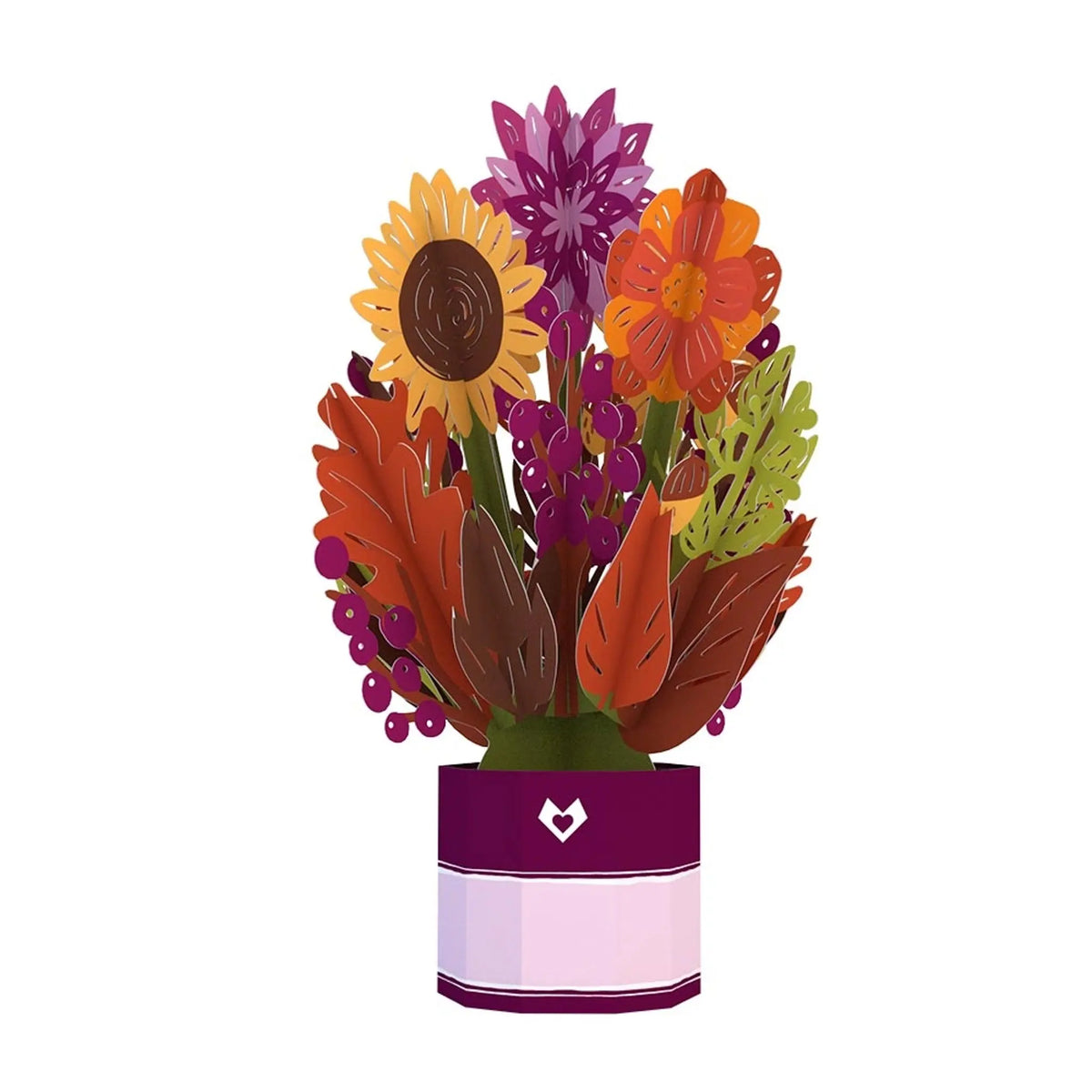 ArtsiPhartsi Sunflower Card with Mini Bouquet Greeting Cards