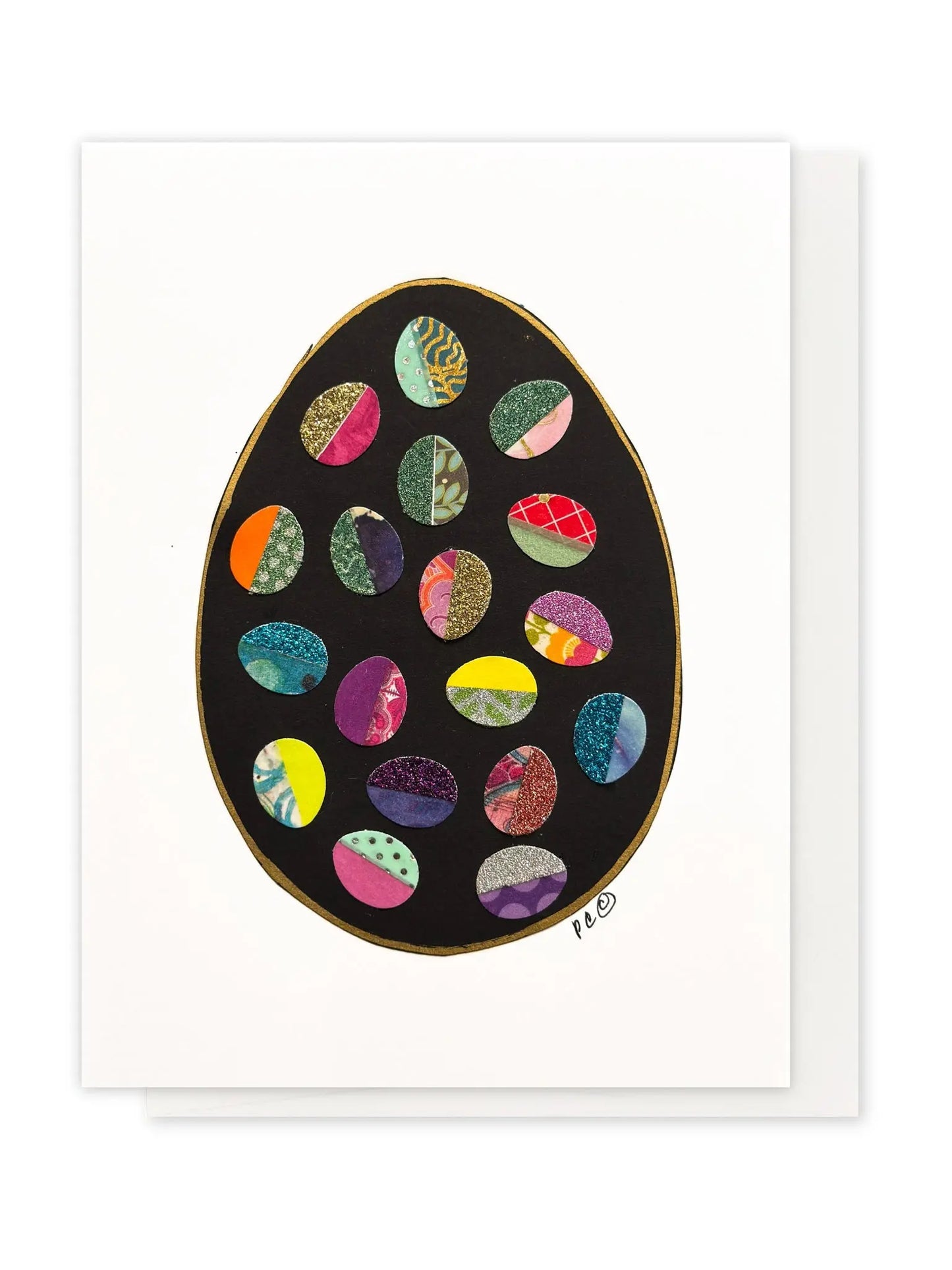 Patchwork Easter Egg Handmade Card by Penny Craig