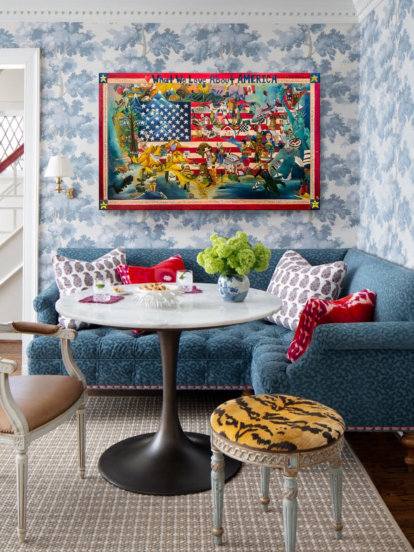 What We Love About America Original Hand-Painted Plaque Sticks