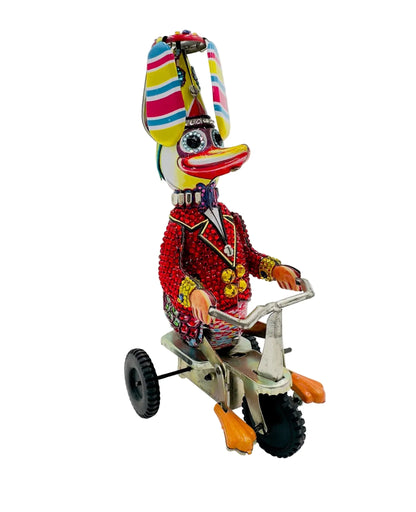 ArtsiPhartsi Toy Duck on a Bike Mixed Media Sculpture