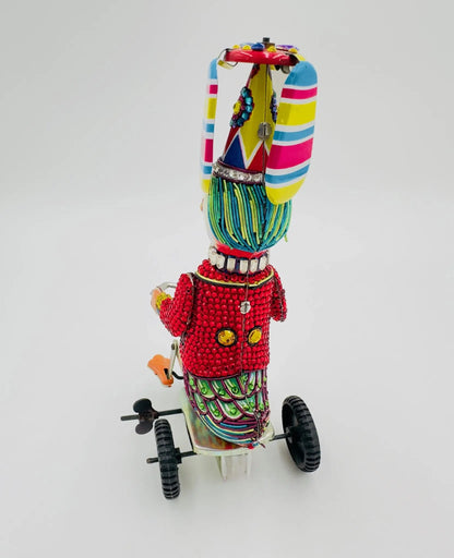 ArtsiPhartsi Toy Duck on a Bike Mixed Media Sculpture