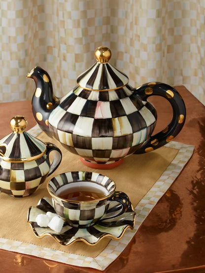 Courtly Check Ceramic Teapot