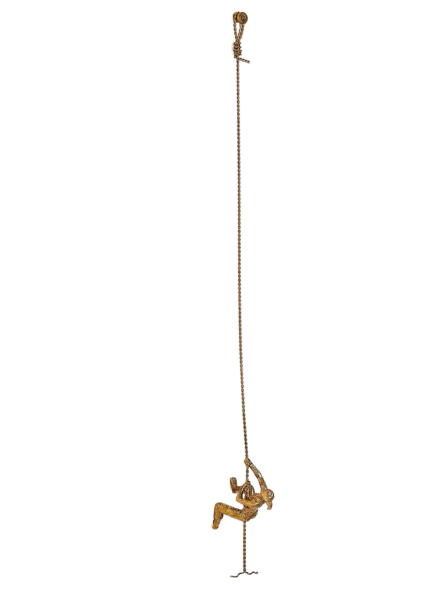 "The Ascent" Climbing Woman Wall Sculpture in Thai Gold Leaf