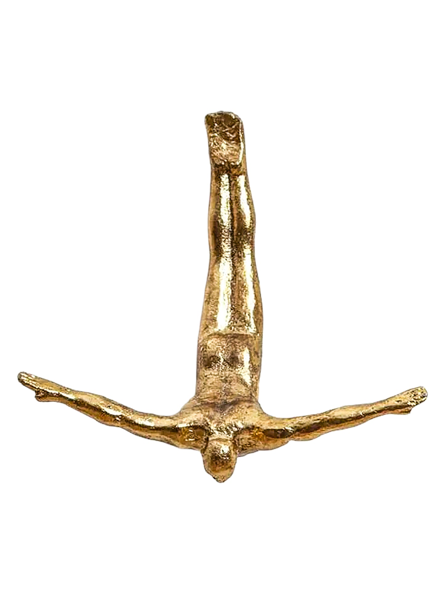 "The Swan Dive" Female Wall Sculpture in Thai Gold Leaf