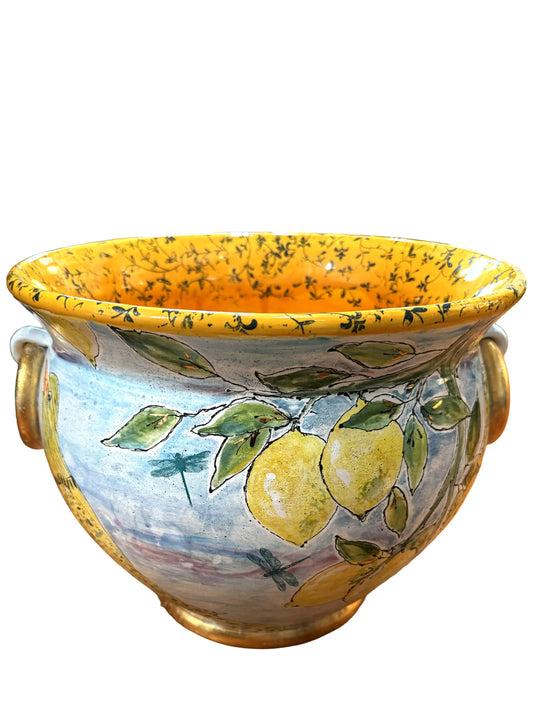 Tuscan Lemon Cache Pot