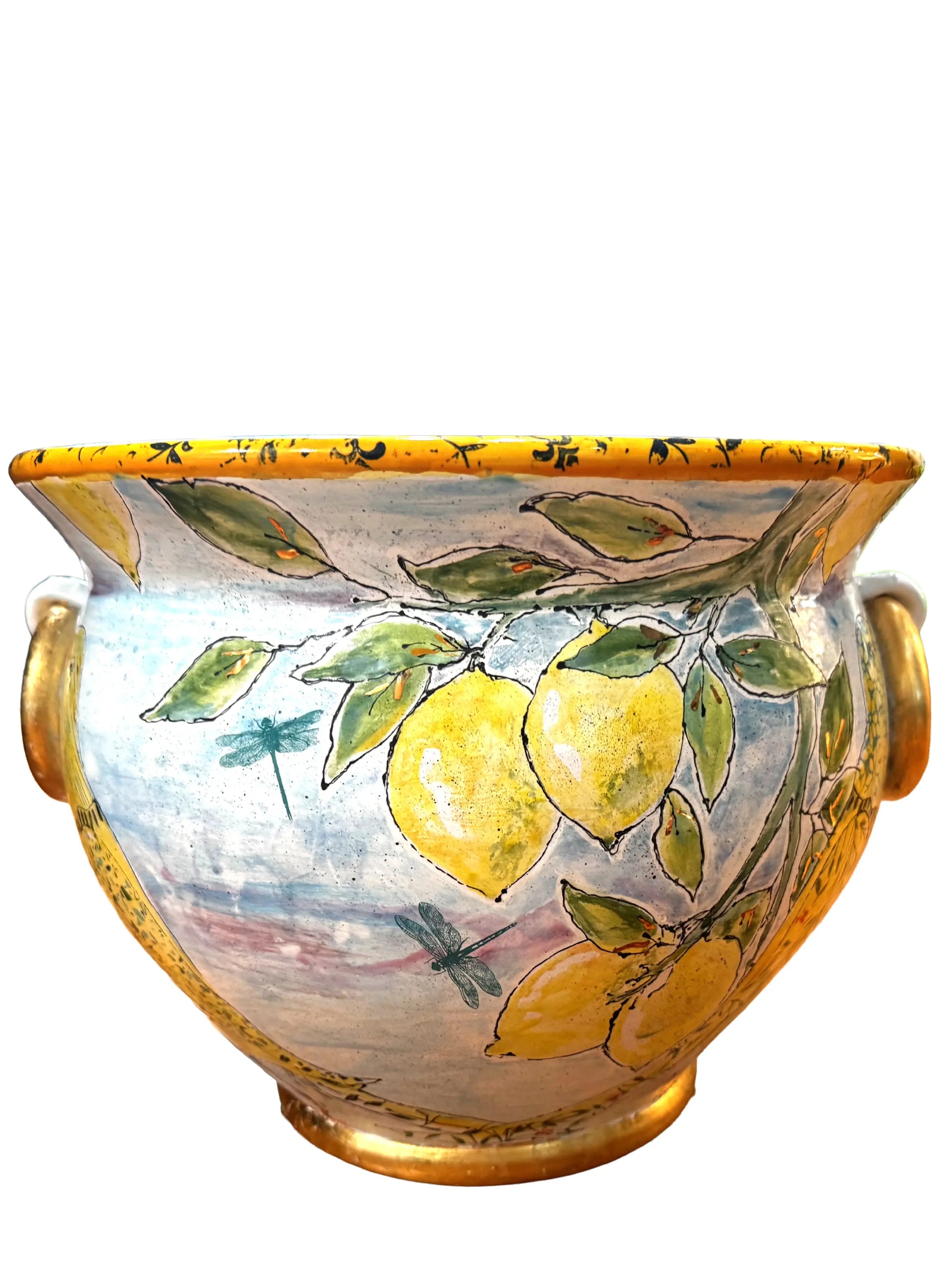 Tuscan Lemon Cache Pot