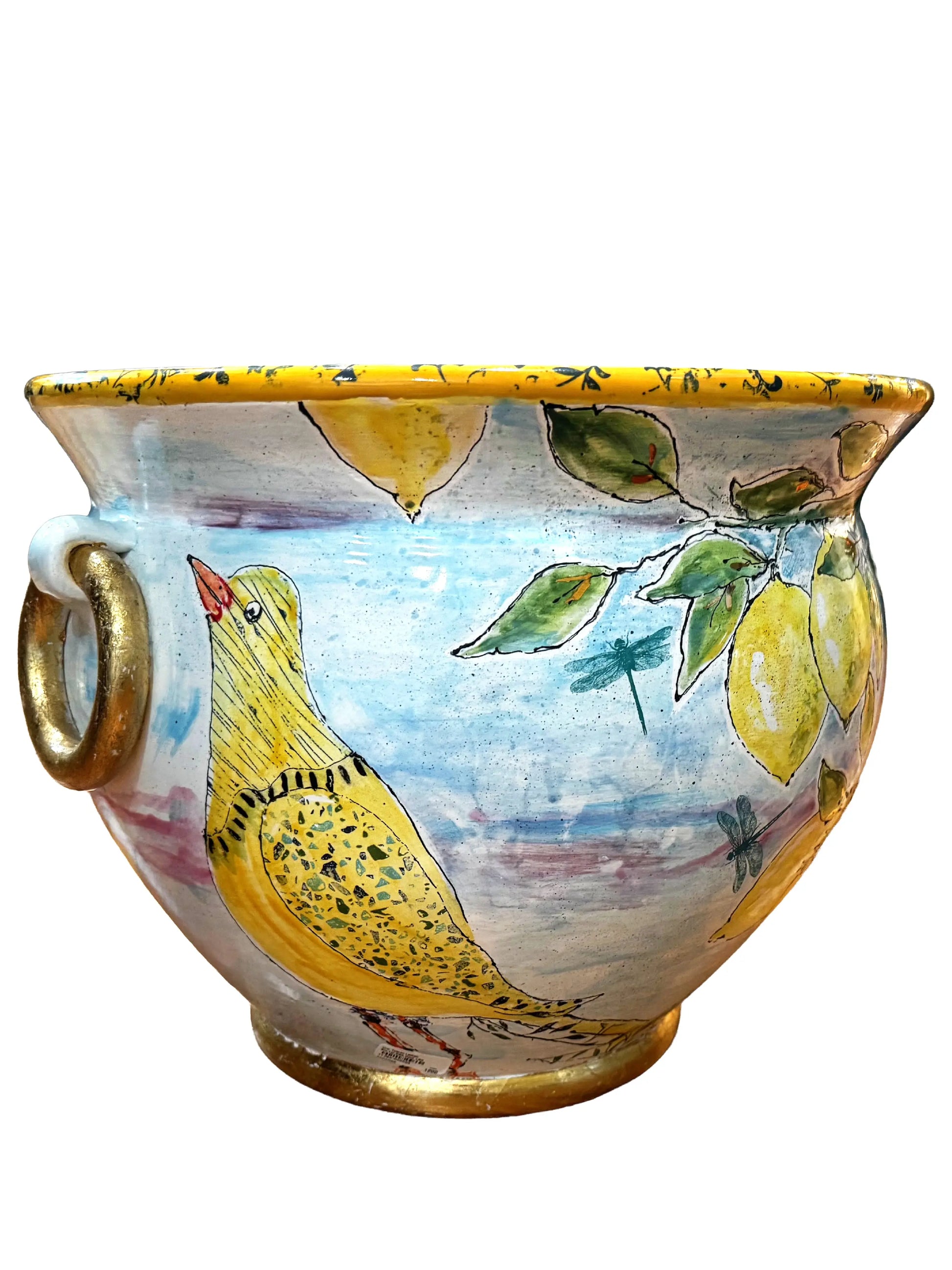 Tuscan Lemon Cache Pot