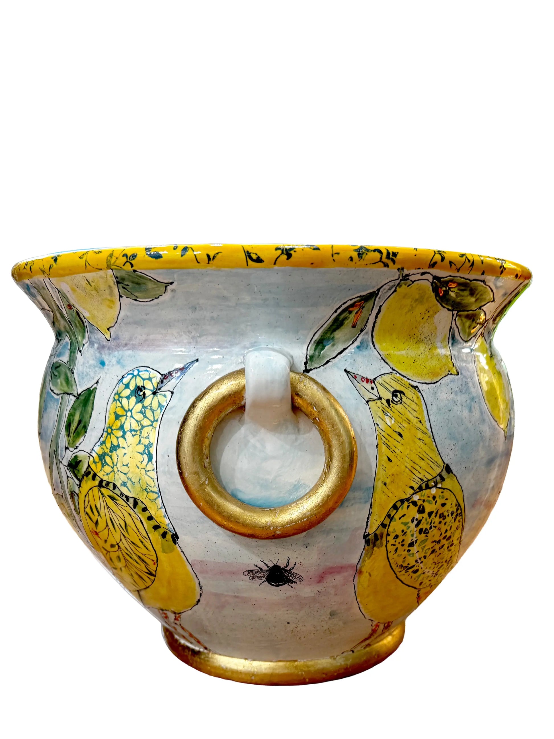 Tuscan Lemon Cache Pot